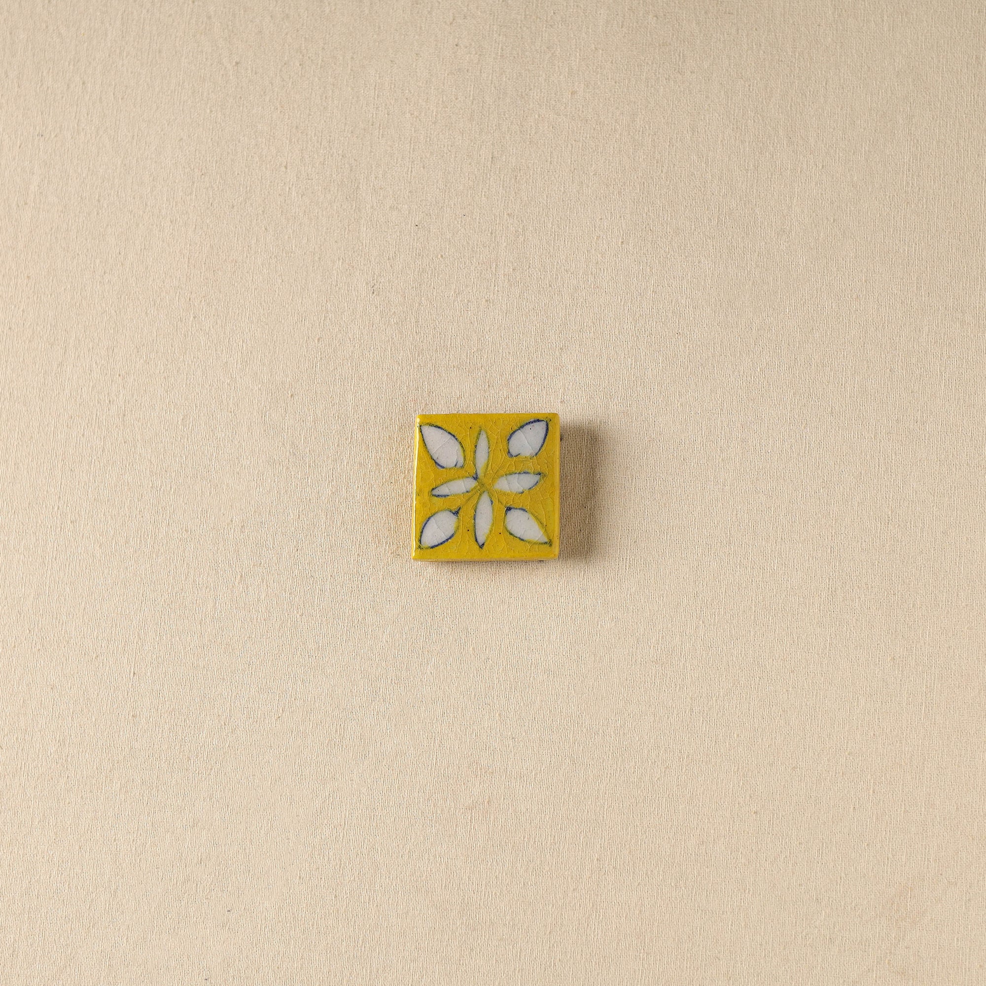 Yellow - Original Blue Pottery Ceramic Fridge Magnet 27