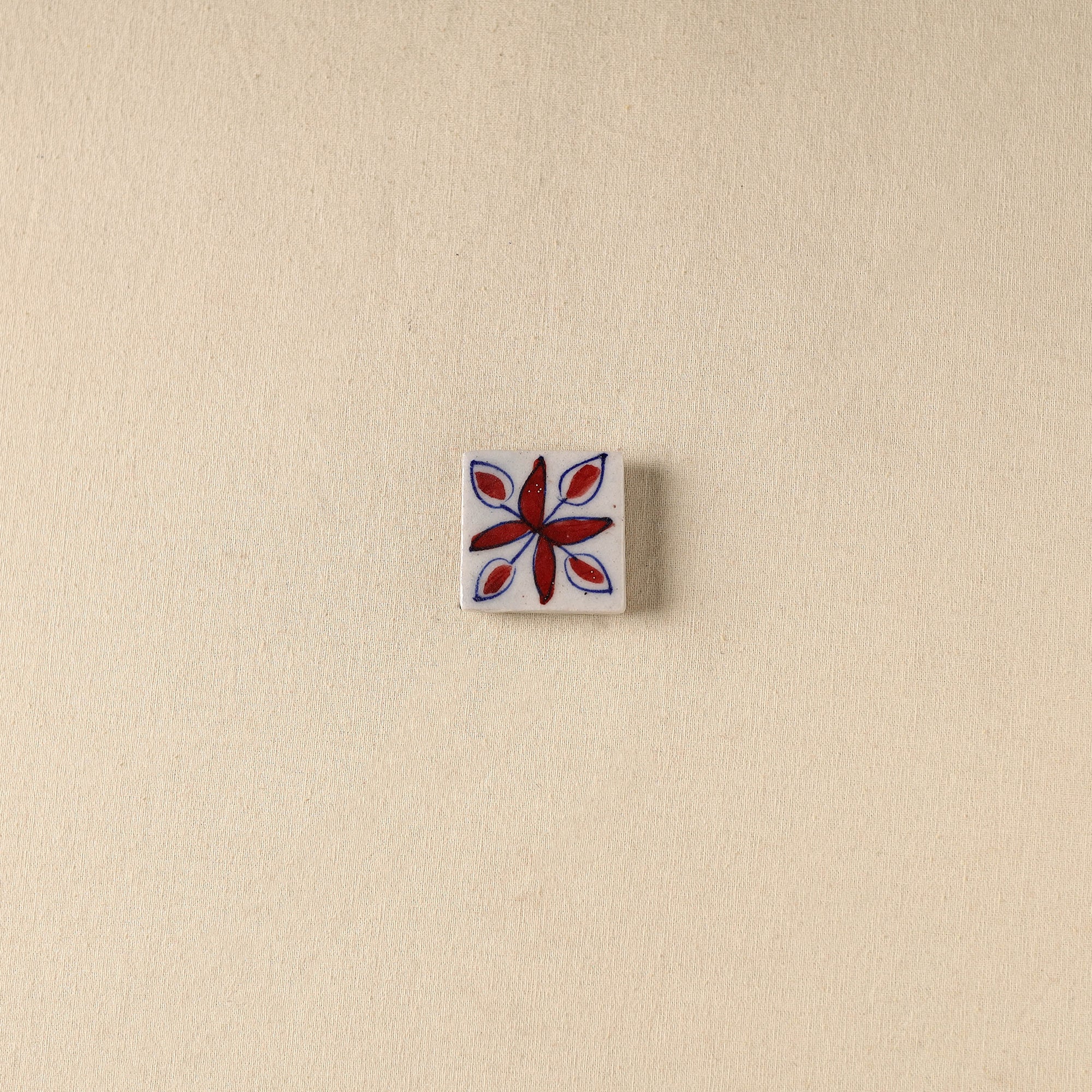 Red - Original Blue Pottery Ceramic Fridge Magnet 28