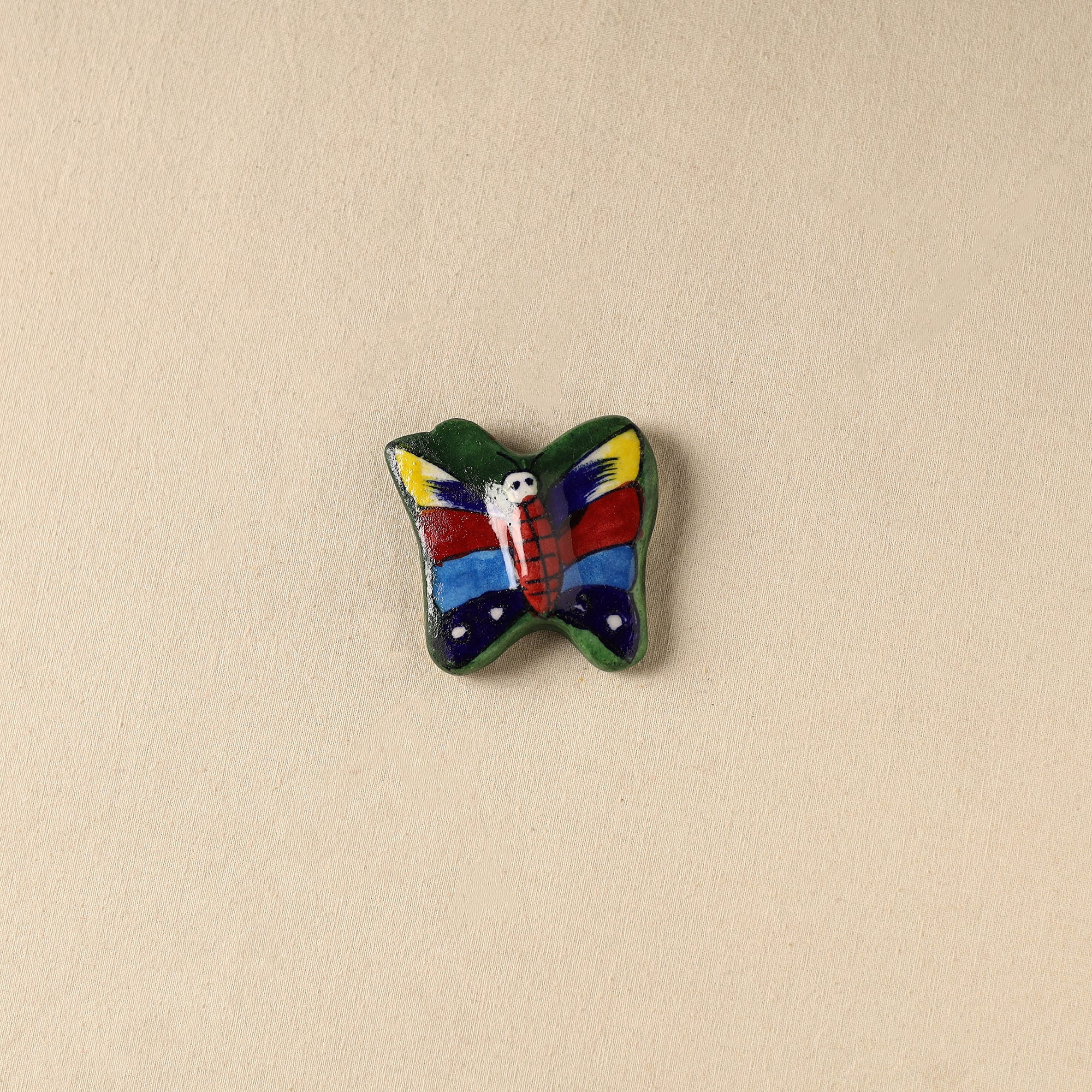 Multicolor - Butterfly Original Blue Pottery Ceramic Fridge Magnet 57