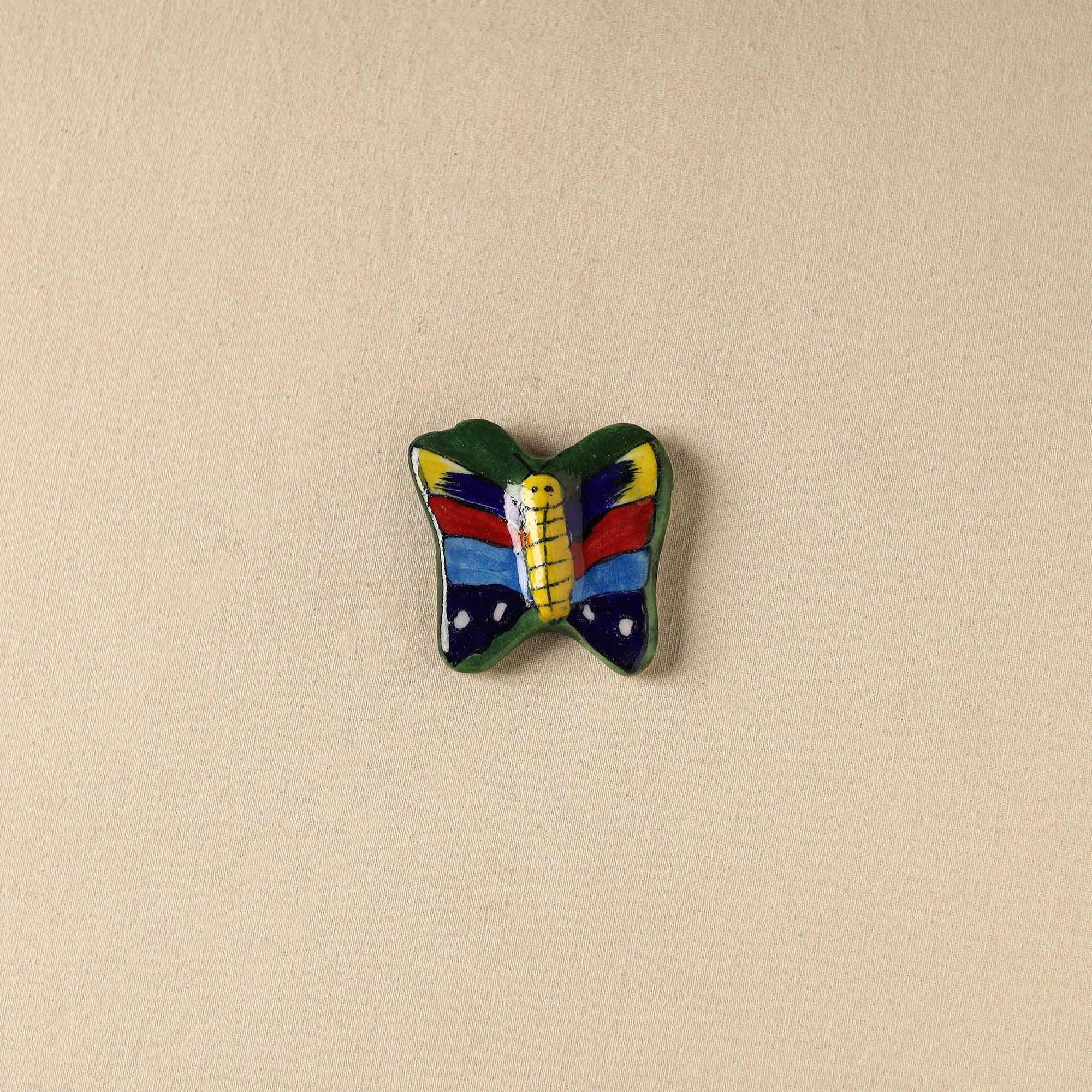 Multicolor - Butterfly Original Blue Pottery Ceramic Fridge Magnet 59