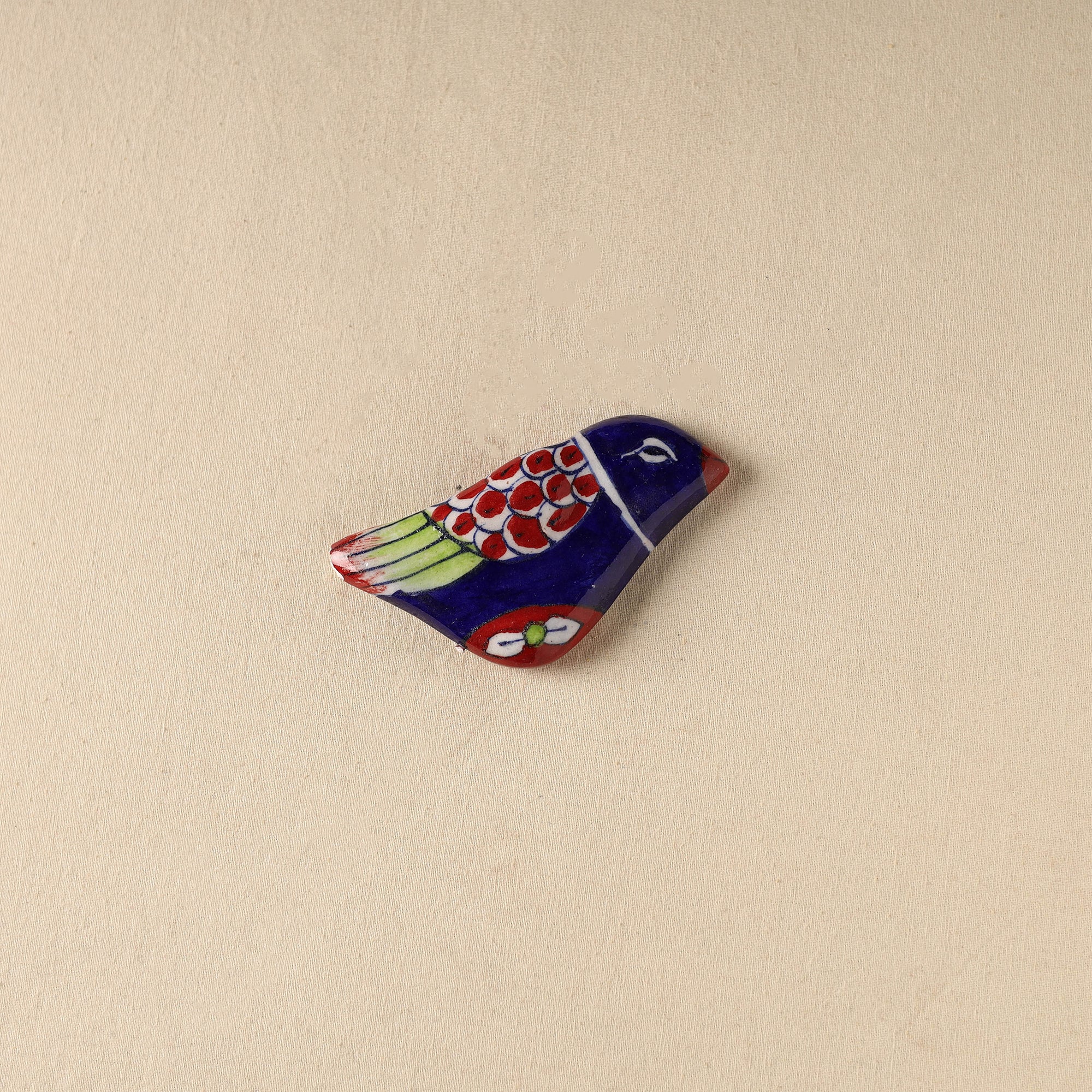 Blue - Bird - Original Blue Pottery Ceramic Fridge Magnet 66