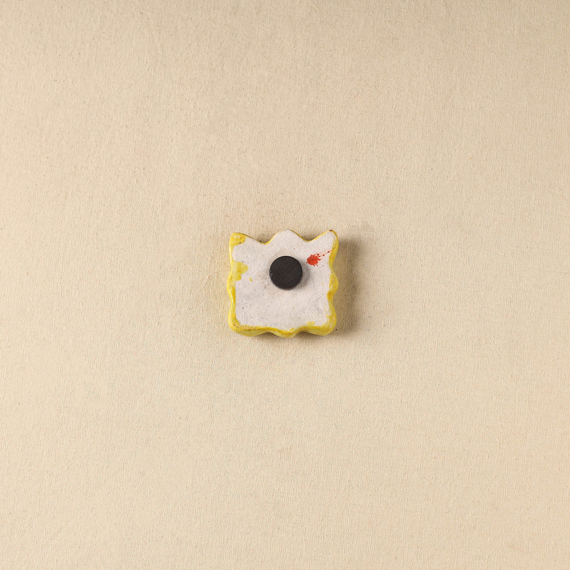 Yellow - Butterfly Original Blue Pottery Ceramic Fridge Magnet 95 - Image 2