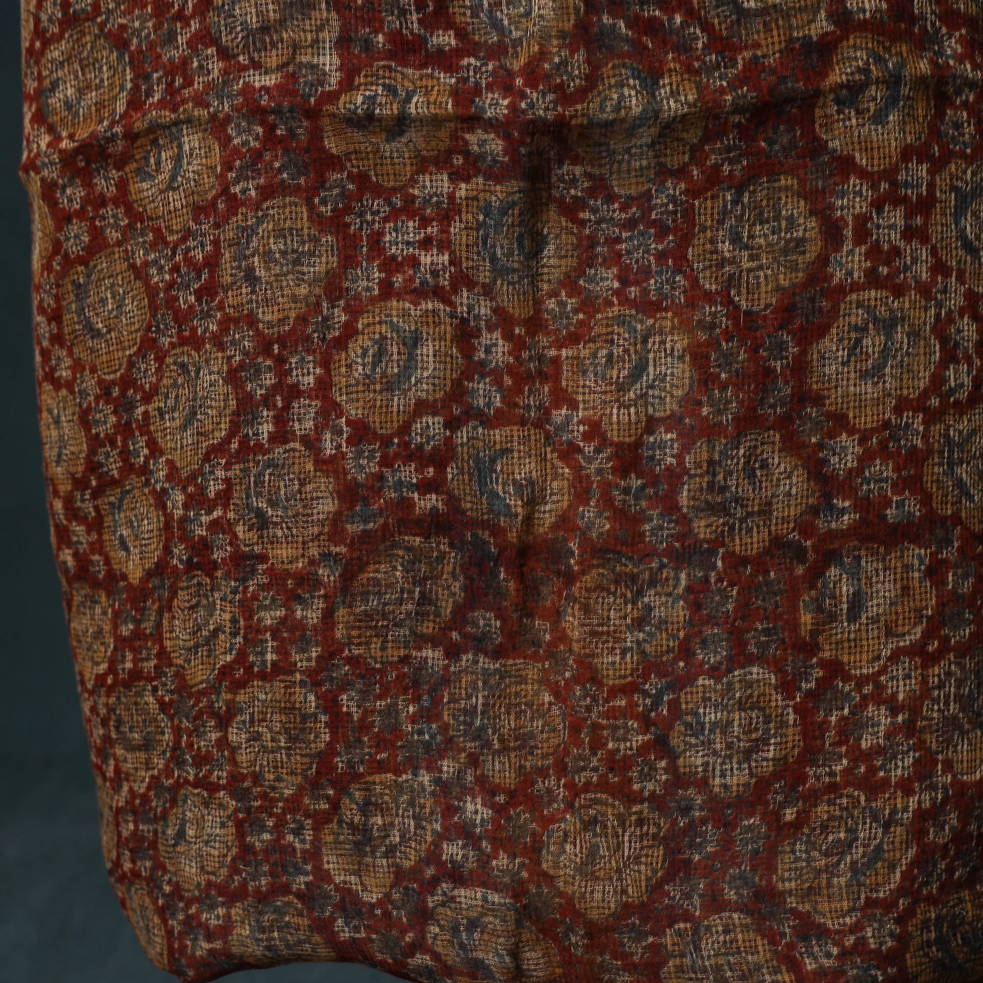 Pedana Kalamkari Block Print Kota Doria Cotton 2pc Unstitched Dress Material Kurta Set 02 - Image 5