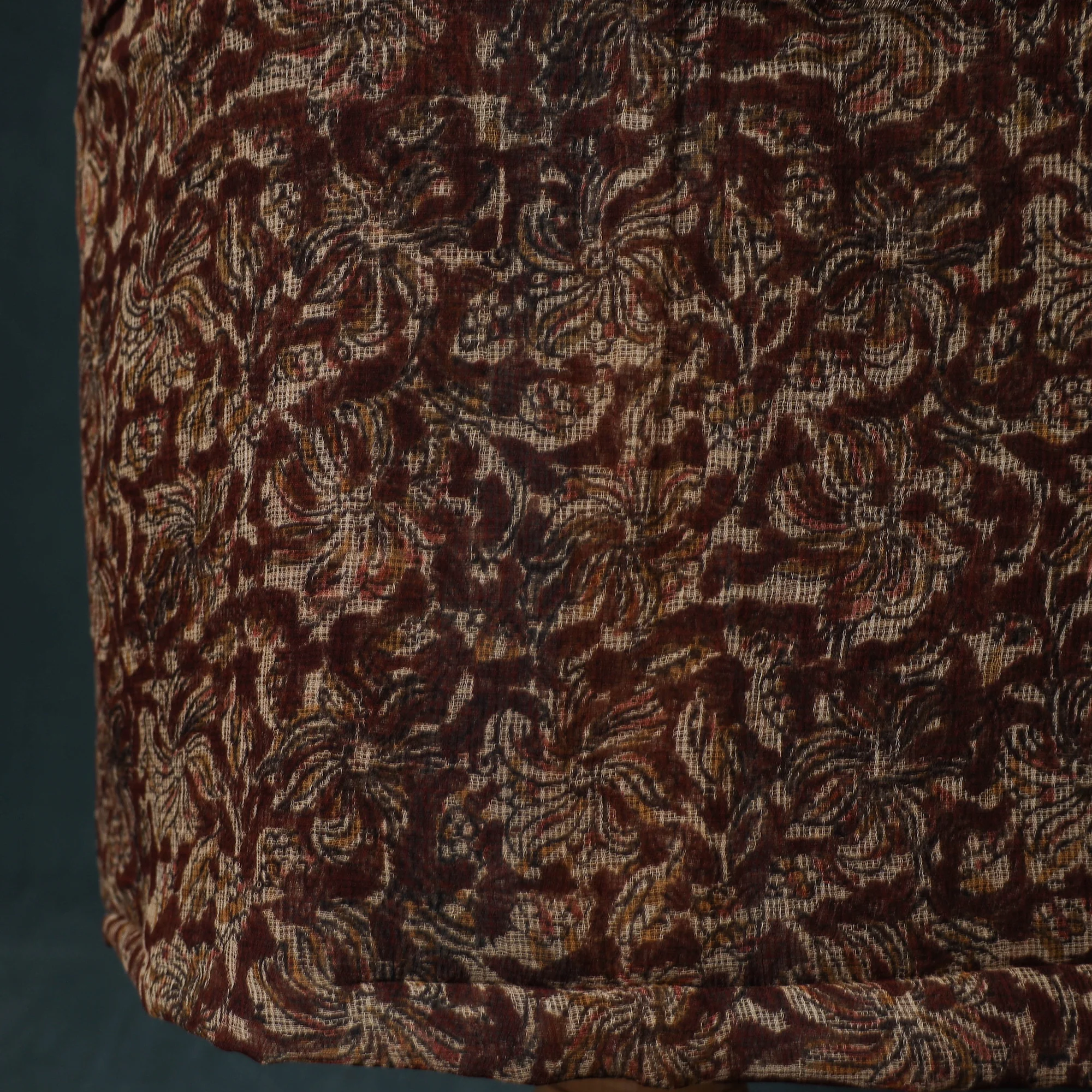 Pedana Kalamkari Block Print Kota Doria Cotton 2pc Unstitched Dress Material Kurta Set 08 - Image 5