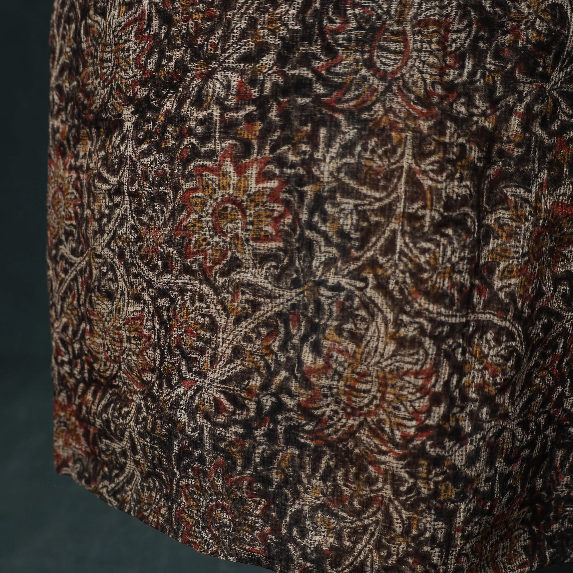 Pedana Kalamkari Block Print Kota Doria Cotton 2pc Unstitched Dress Material Kurta Set 15 - Image 5