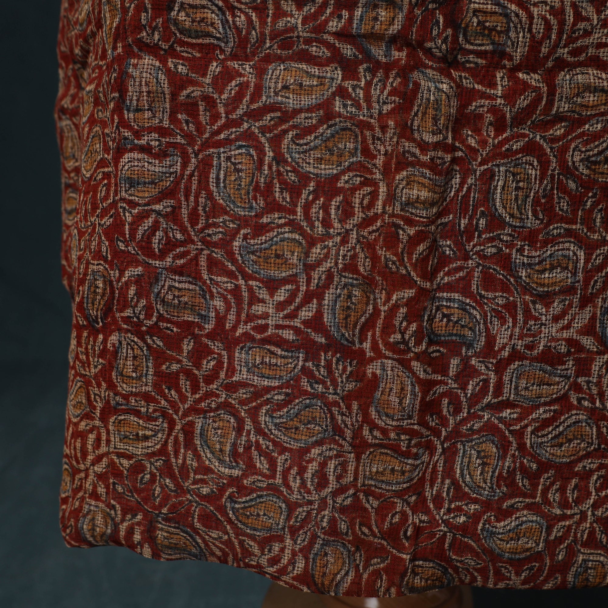 Pedana Kalamkari Block Print Kota Doria Cotton 2pc Unstitched Dress Material Kurta Set 21 - Image 5