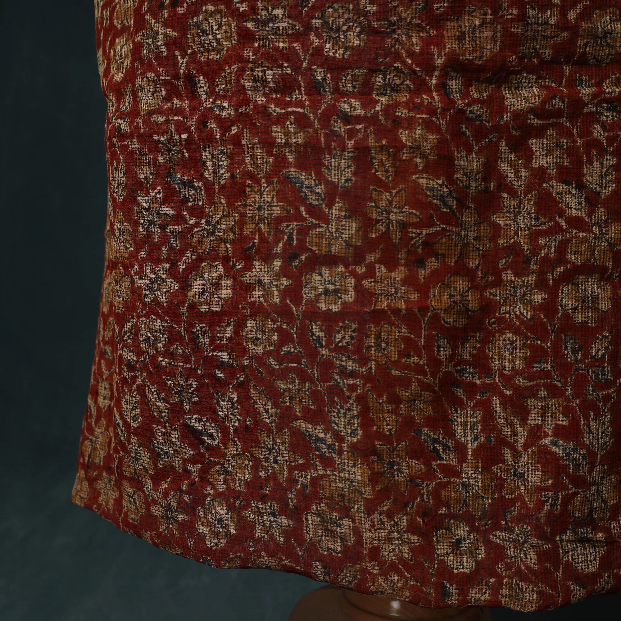 Pedana Kalamkari Block Print Kota Doria Cotton 2pc Unstitched Dress Material Kurta Set 24 - Image 5