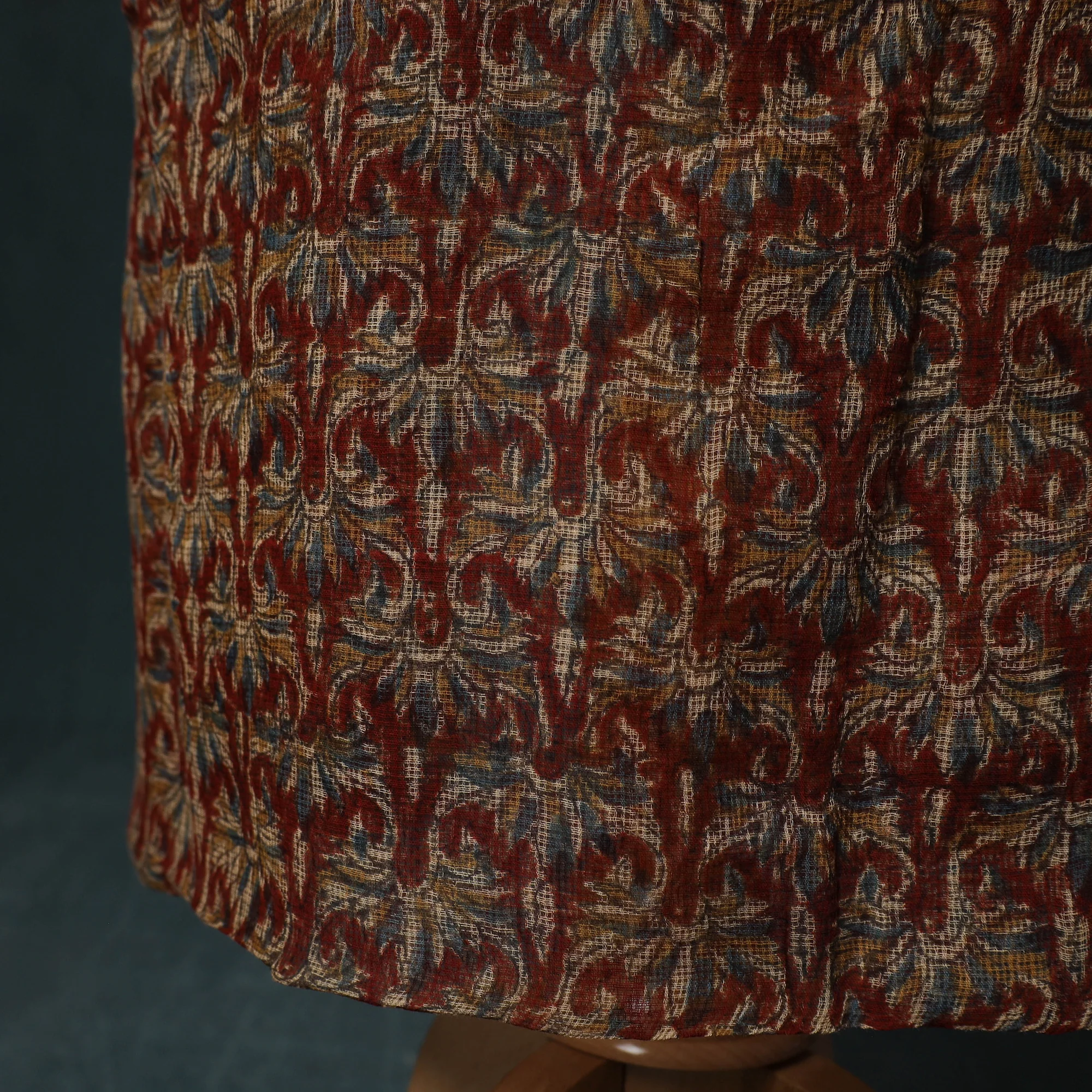 Pedana Kalamkari Block Print Kota Doria Cotton 2pc Unstitched Dress Material Kurta Set 32 - Image 5