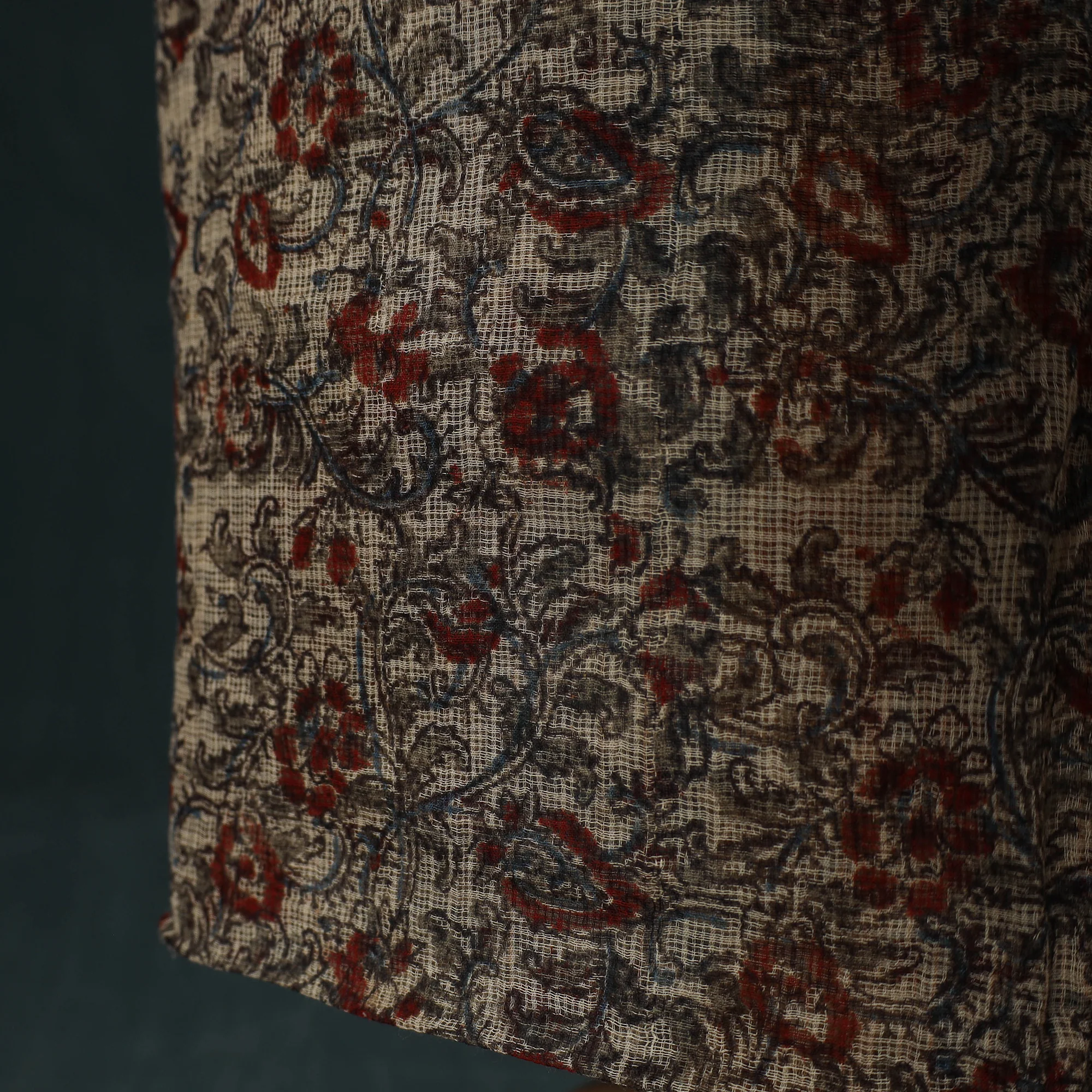 Pedana Kalamkari Block Print Kota Doria Cotton 2pc Unstitched Dress Material Kurta Set 33 - Image 5