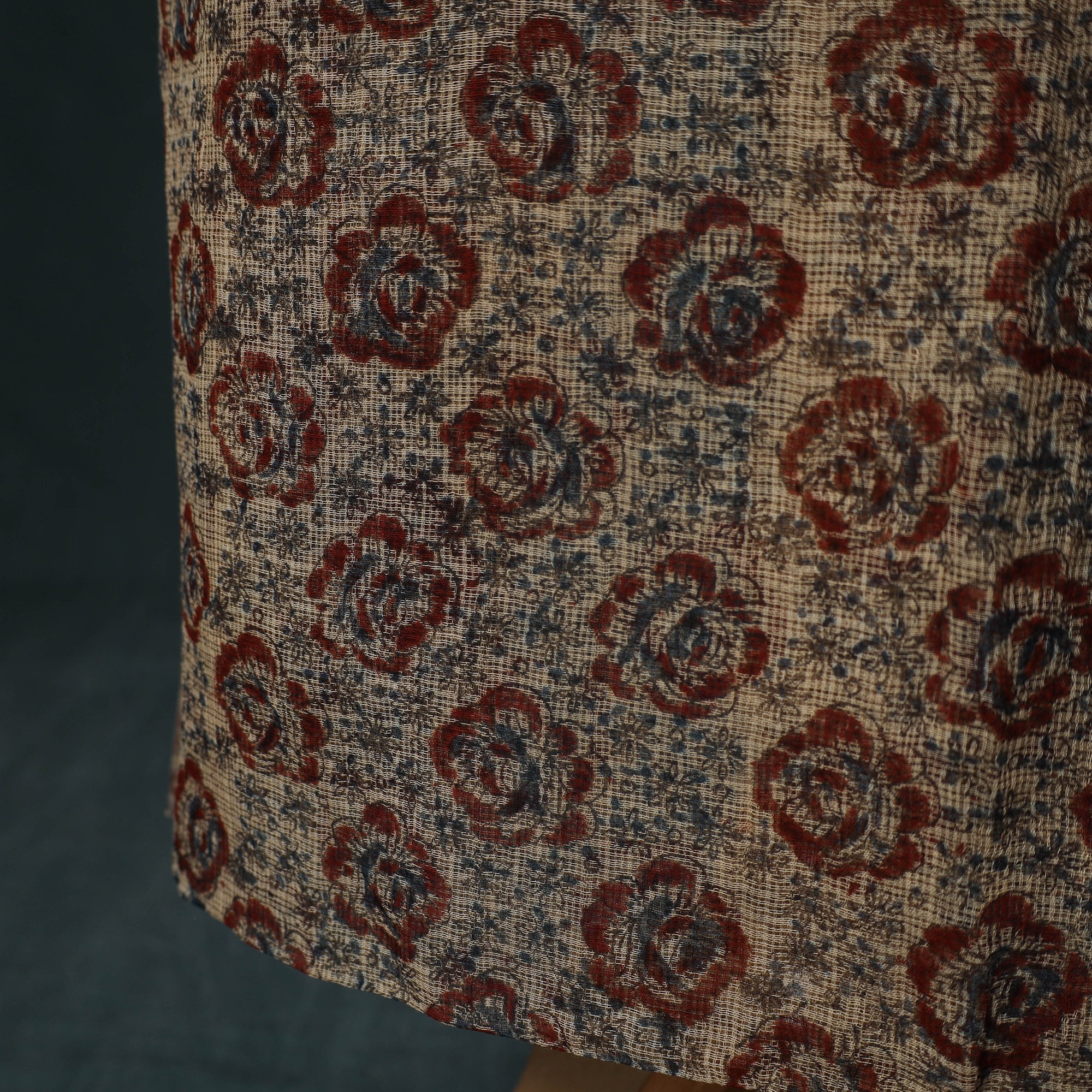 Pedana Kalamkari Block Print Kota Doria Cotton 2pc Unstitched Dress Material Kurta Set 40 - Image 5