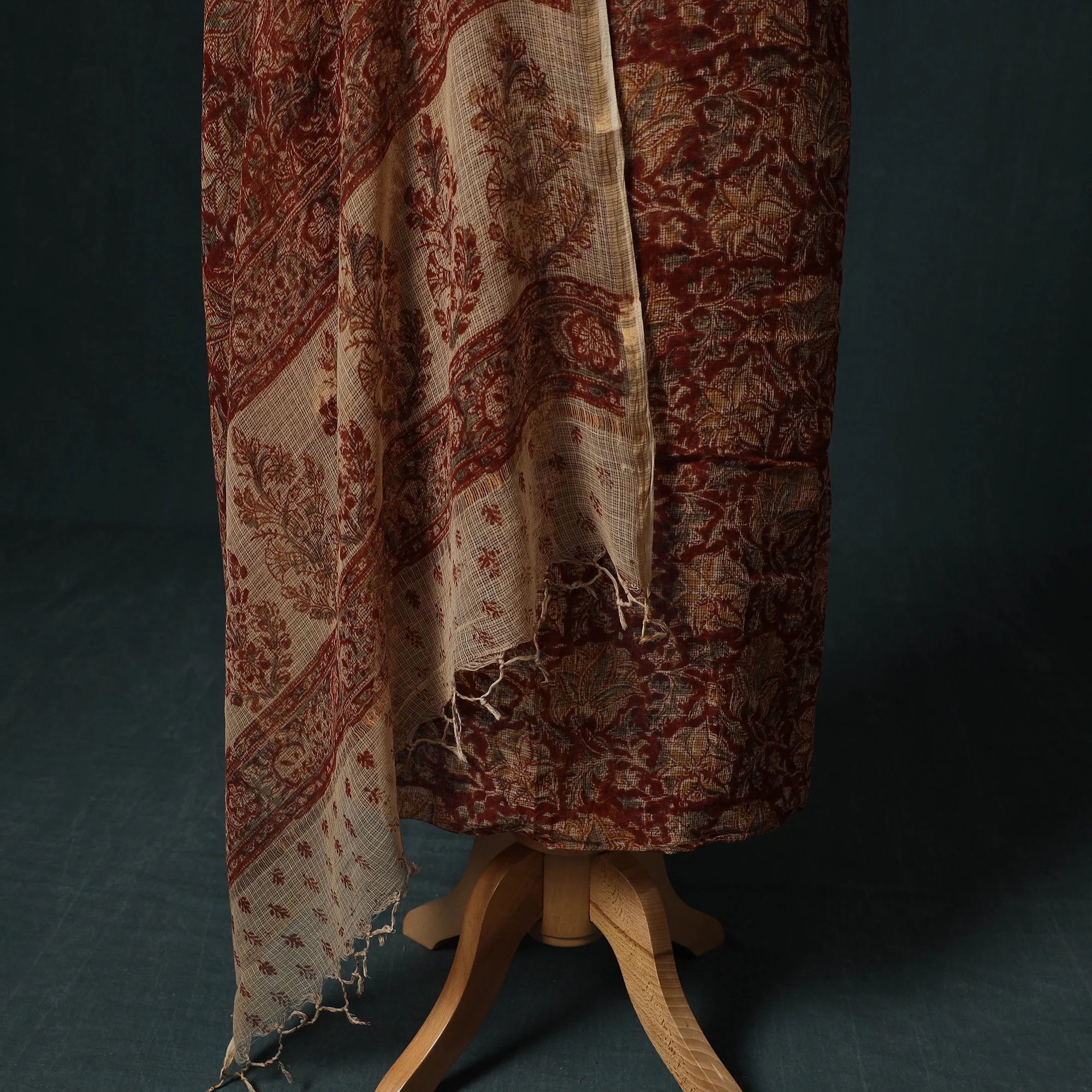 Pedana Kalamkari Block Print Kota Doria Cotton 2pc Unstitched Dress Material Kurta Set 45 - Image 4