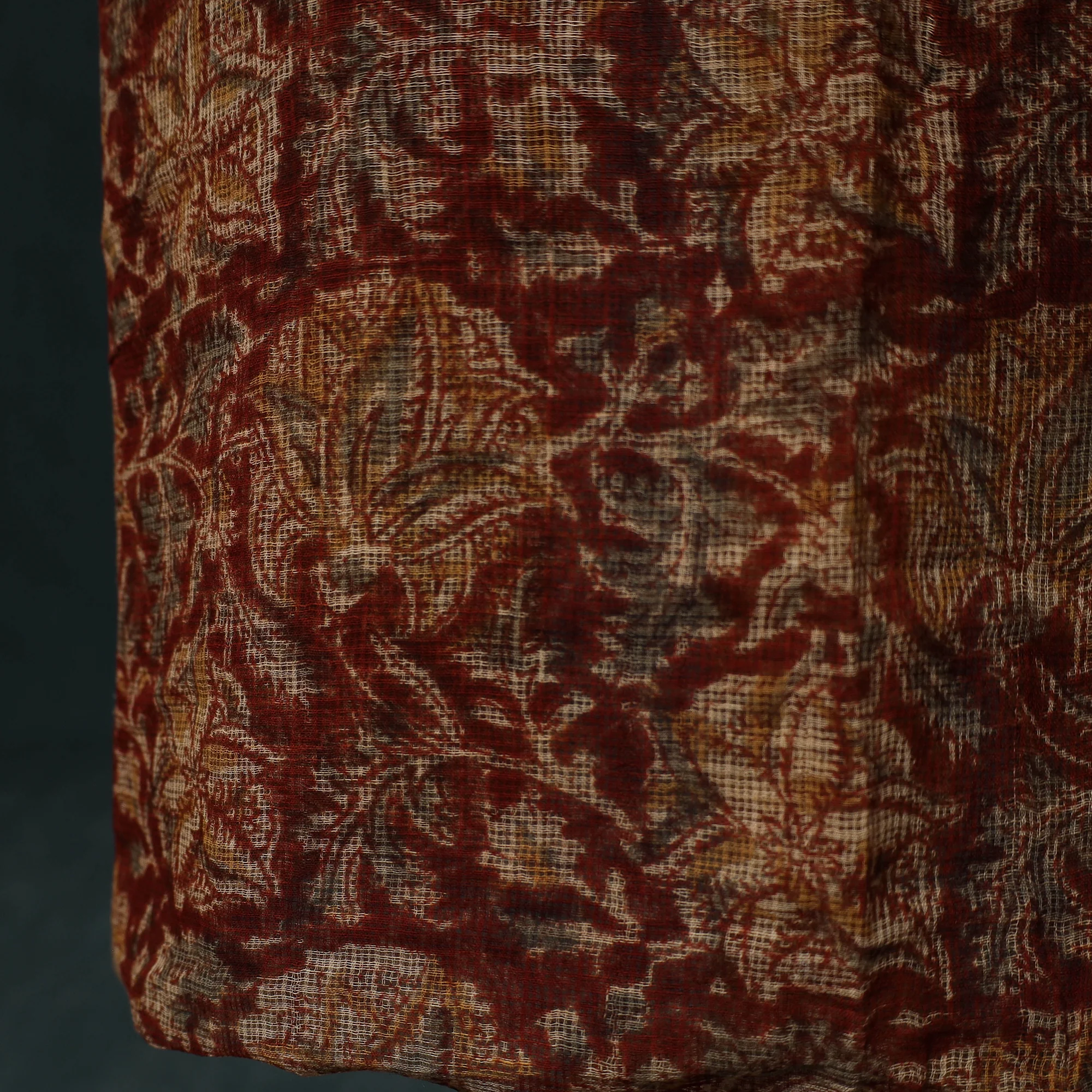 Pedana Kalamkari Block Print Kota Doria Cotton 2pc Unstitched Dress Material Kurta Set 45 - Image 5