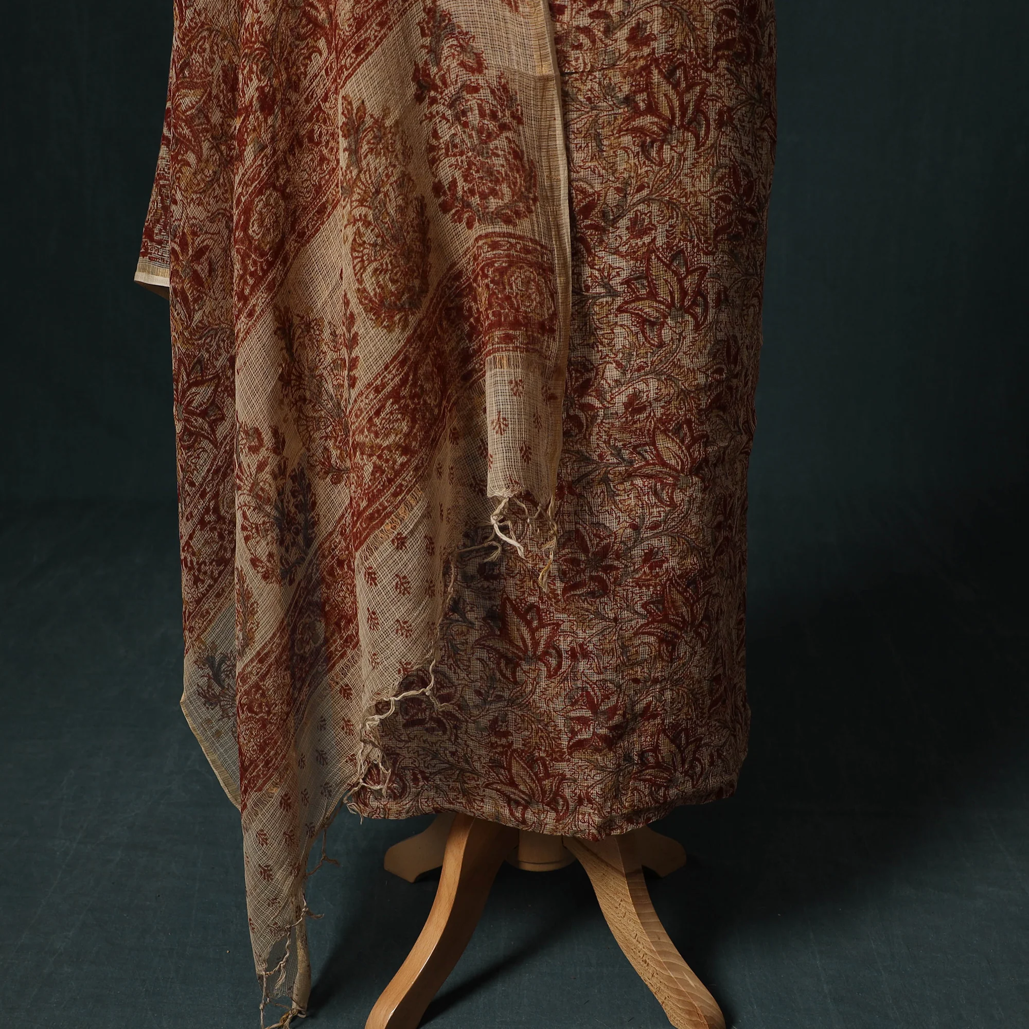 Pedana Kalamkari Block Print Kota Doria Cotton 2pc Unstitched Dress Material Kurta Set 46 - Image 4