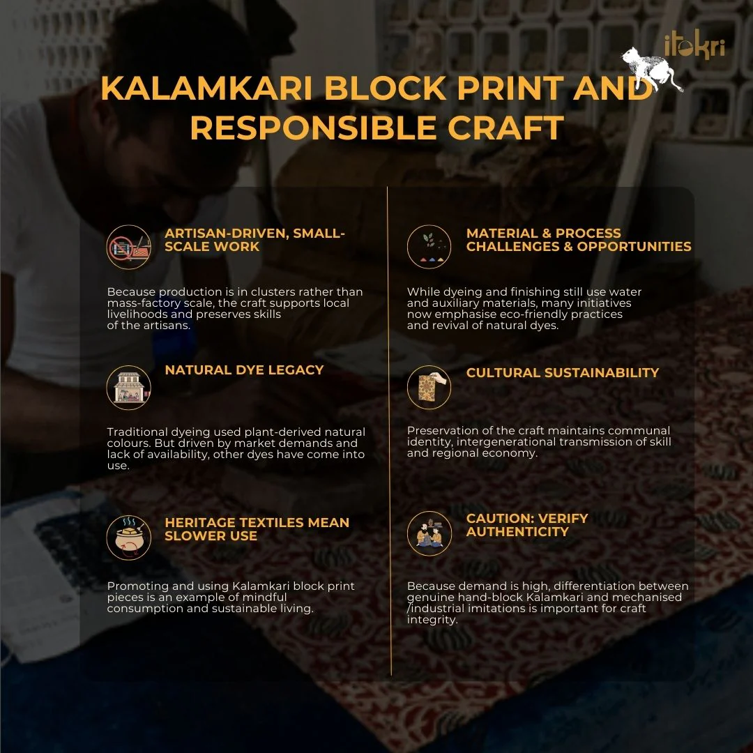 Black - Pedana Kalamkari Hand Block Print Natural Dyed Cotton Salwar 14 - Image 7