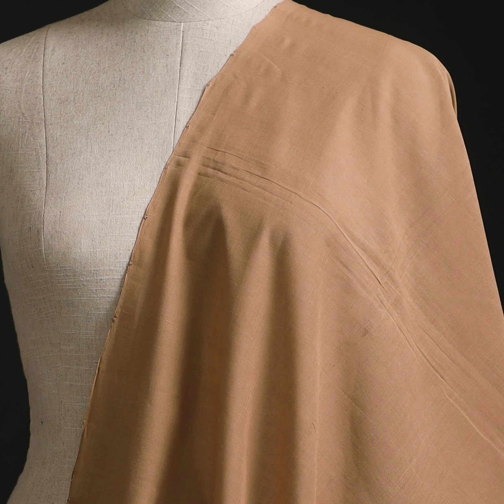 Plain Handloom Mangalagiri Cotton Fabric 02 - Image 2