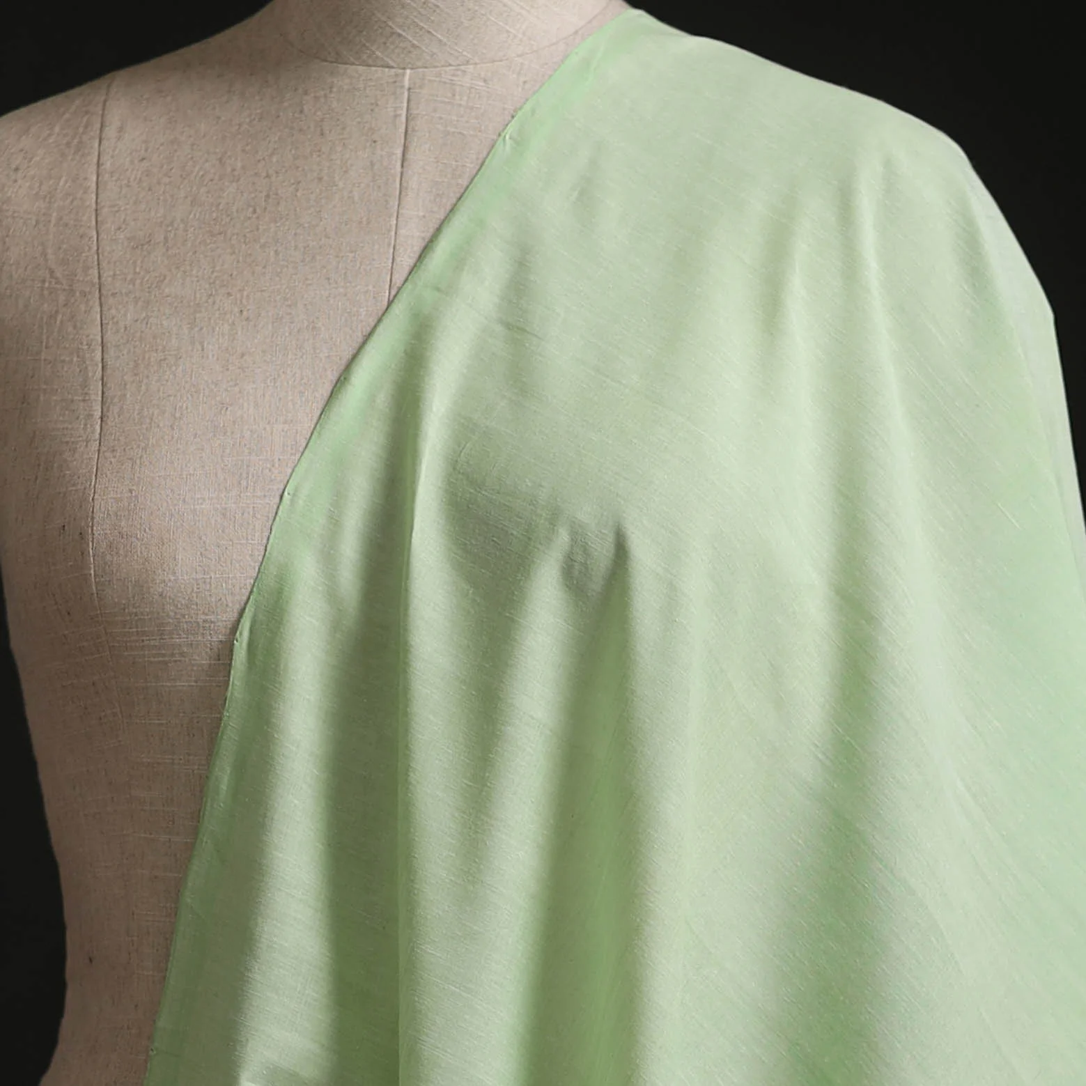 Plain Handloom Mangalagiri Cotton Fabric 09 - Image 2