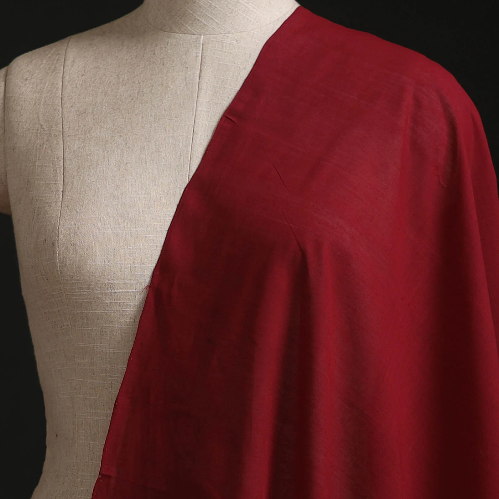 Plain Handloom Mangalagiri Cotton Fabric 12 - Image 2