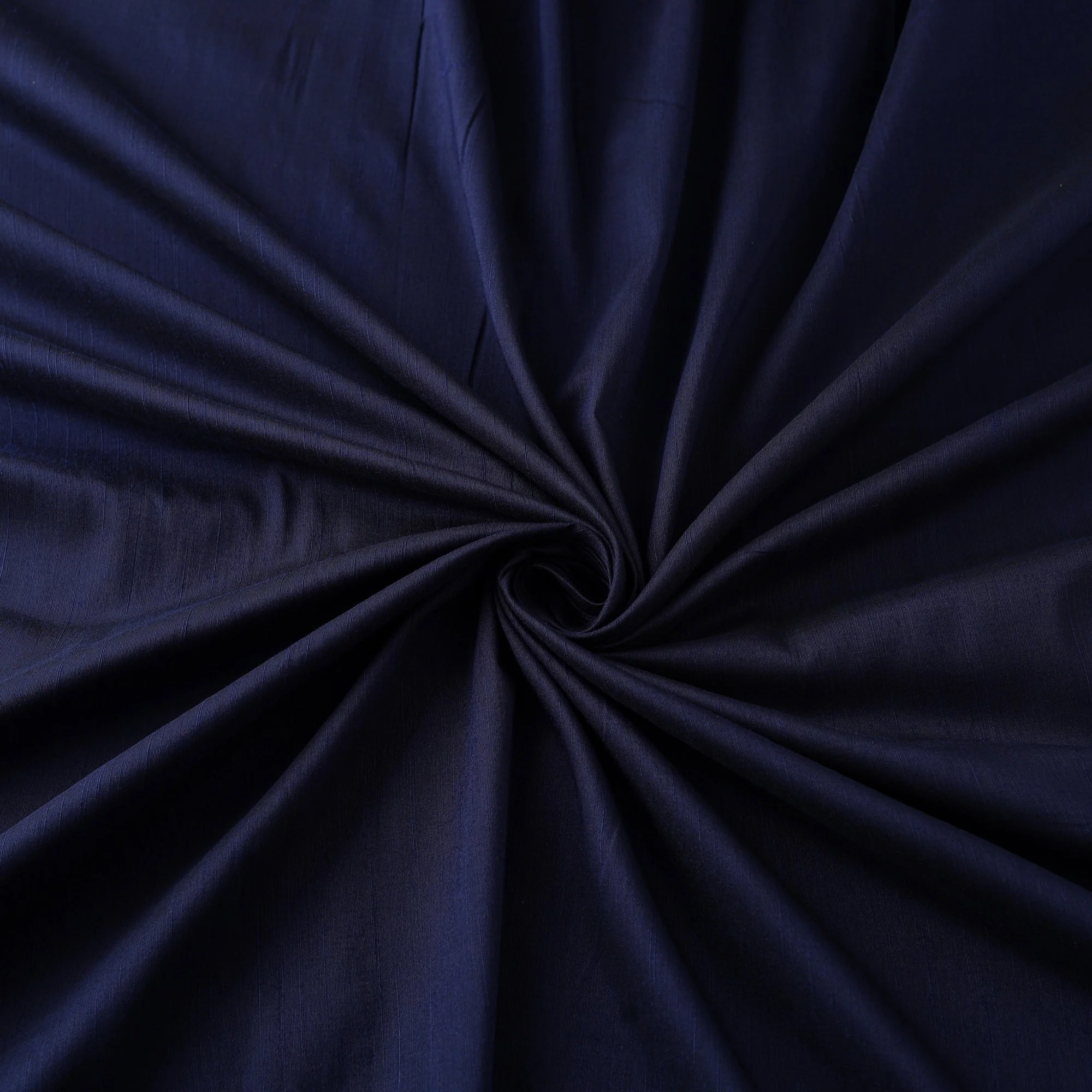 Blue - Slub Silk Plain Fabric 07 - Image 3
