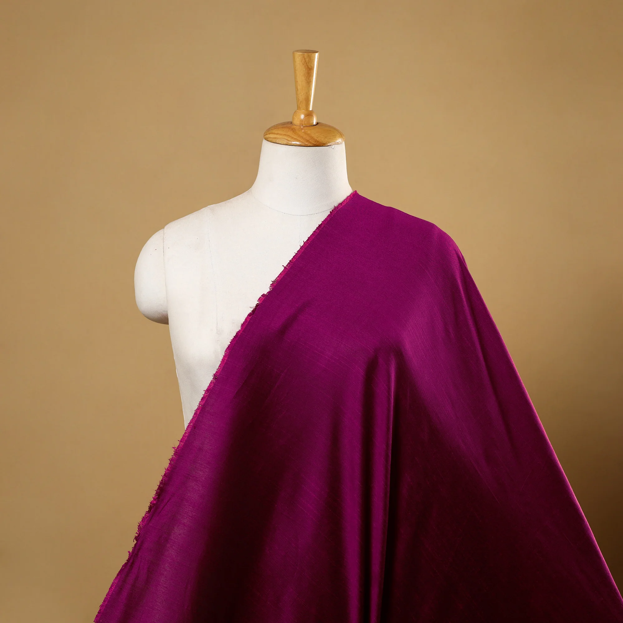 Pink - Plain Slub Silk Fabric 15
