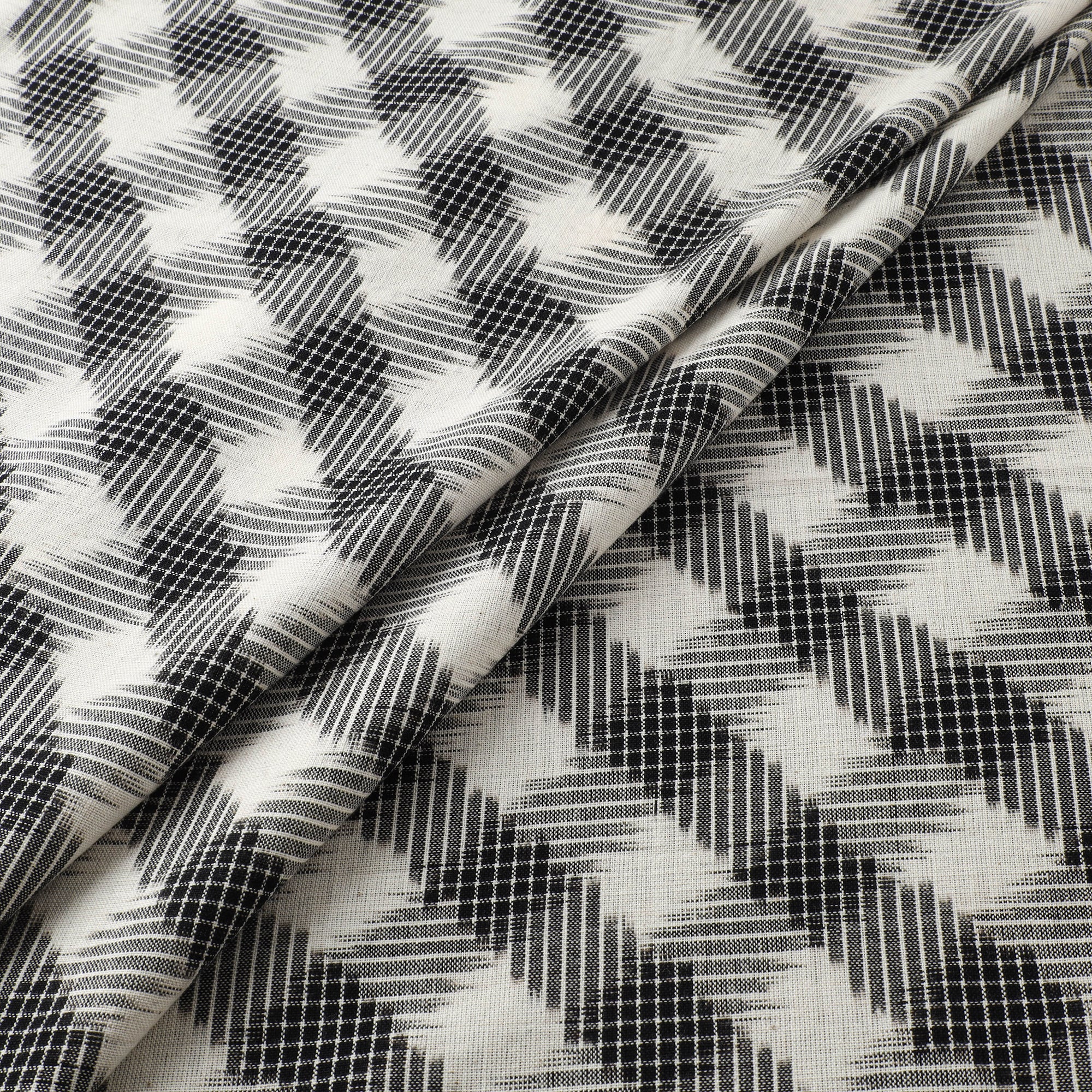 Pochampally Double Ikat Handloom Cotton Fabric 19 - Image 3