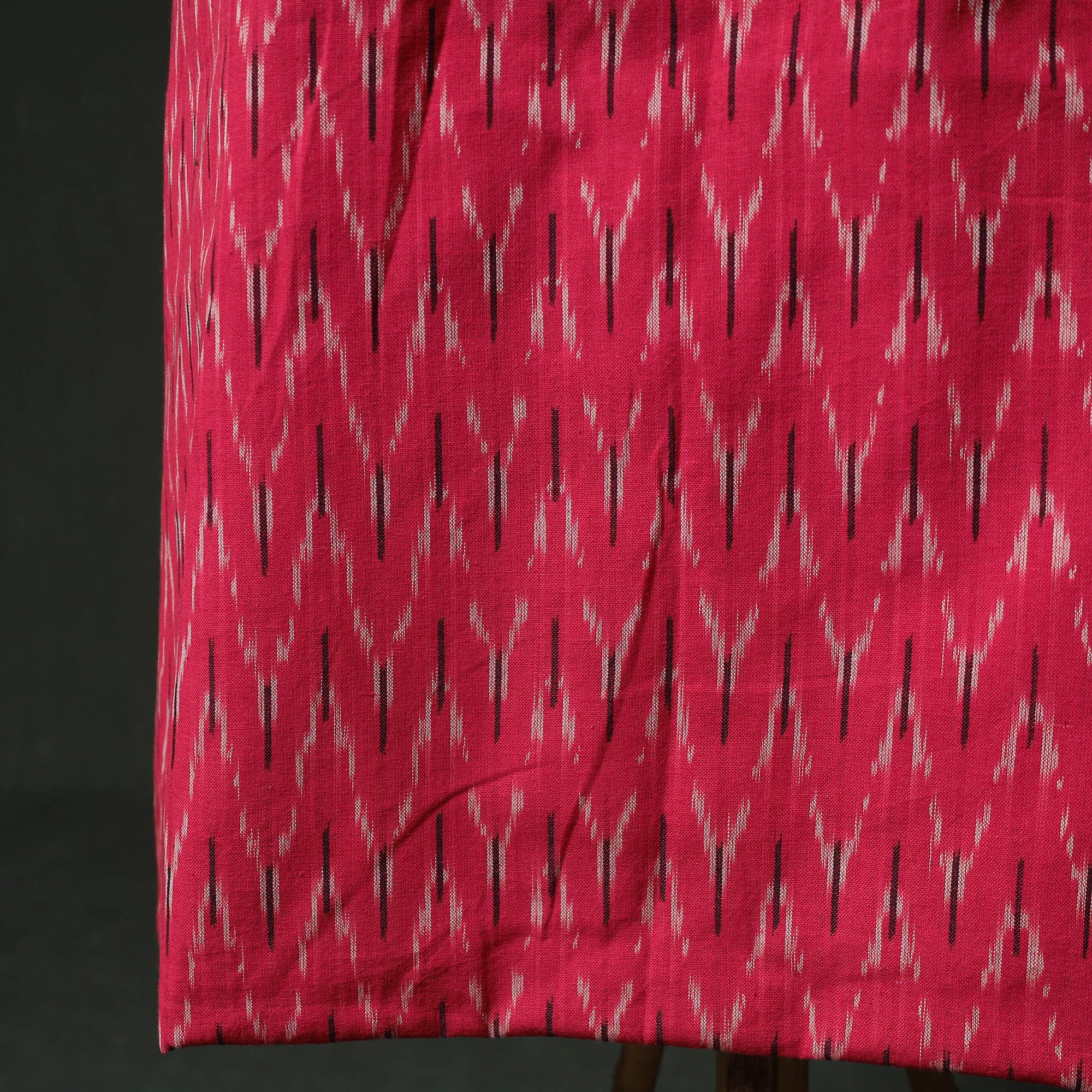 Pochampally Ikat Weave Cotton 2pc Unstitched Dress Material Kurta Set 11 - Image 5