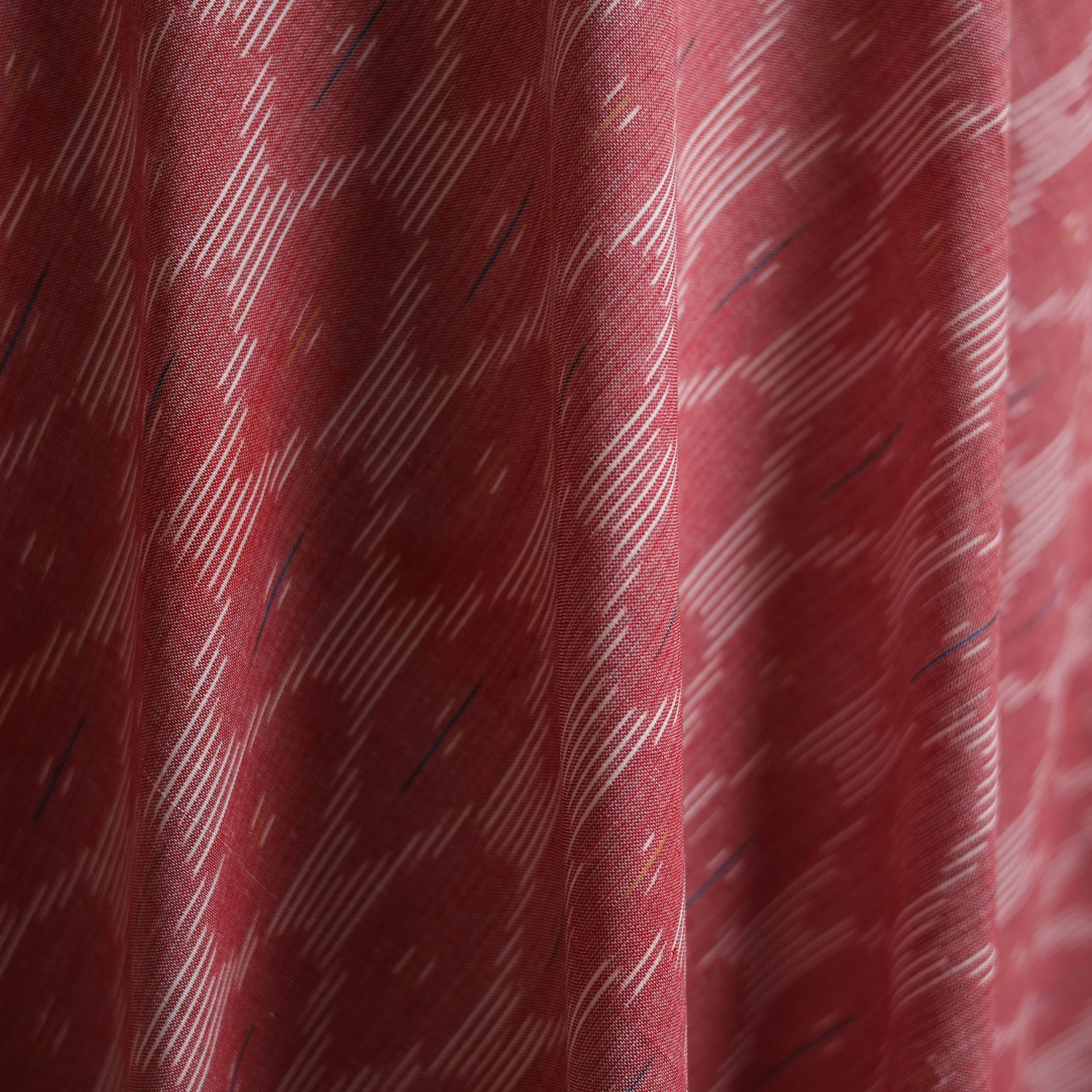 Pink - Pochampally Ikat Weave Cotton Fabric 17 - Image 3
