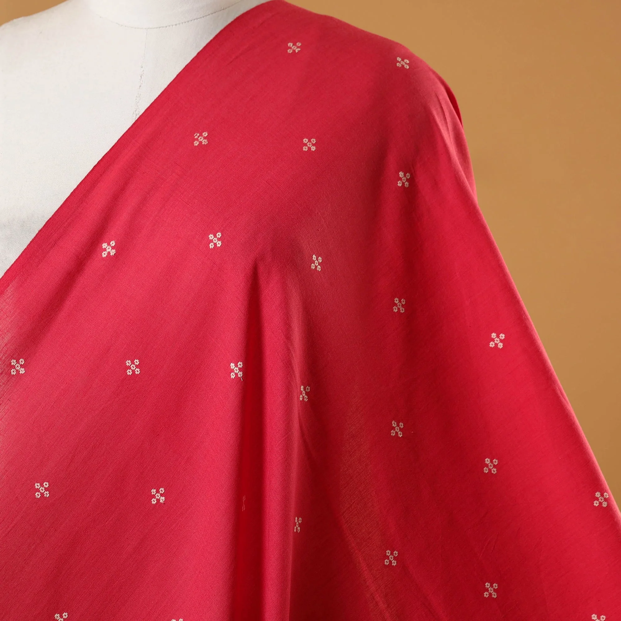 Red - Prewashed Cotton Jacquard Fabric 01 - Image 2