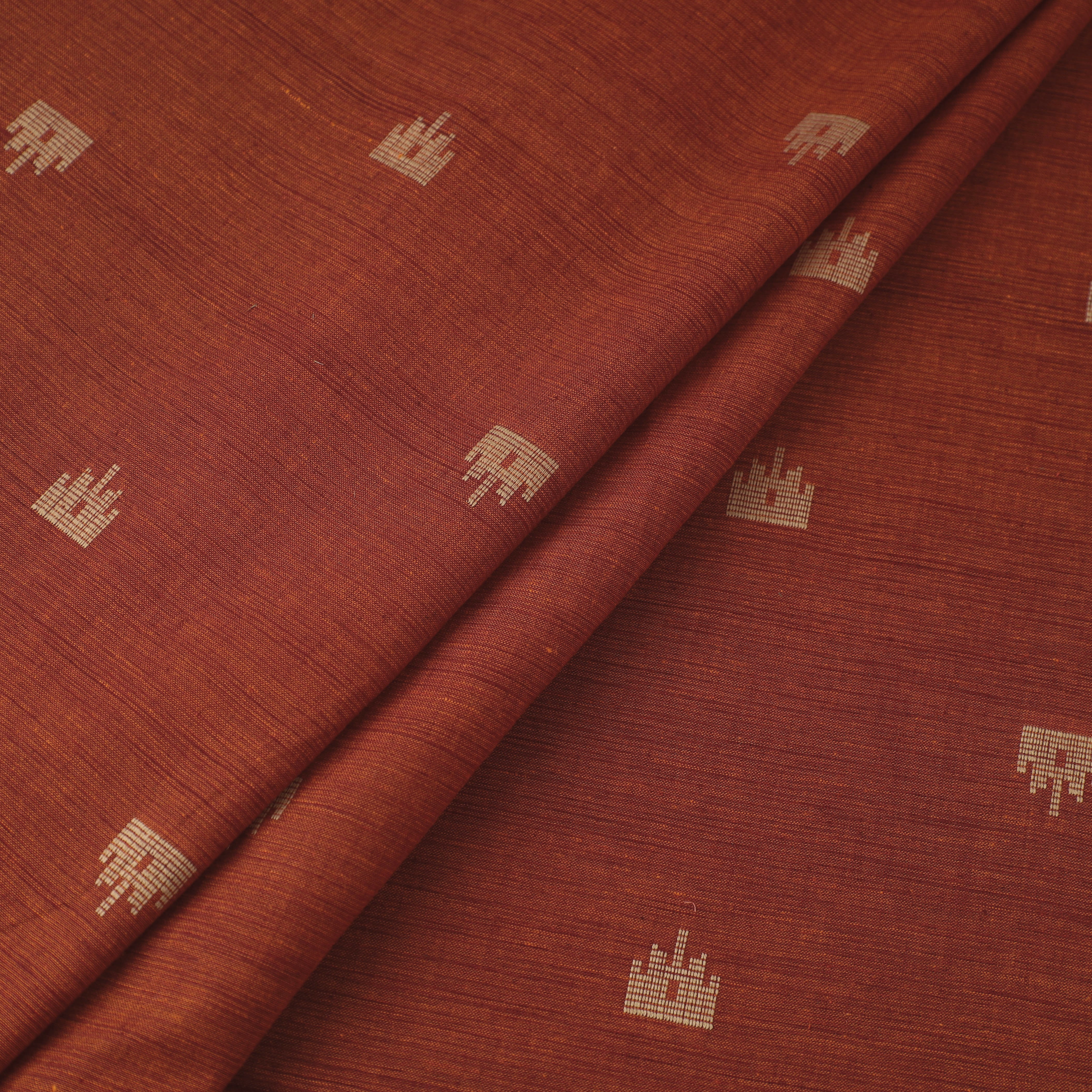 Brown - Prewashed Cotton Jacquard Fabric 07 - Image 2