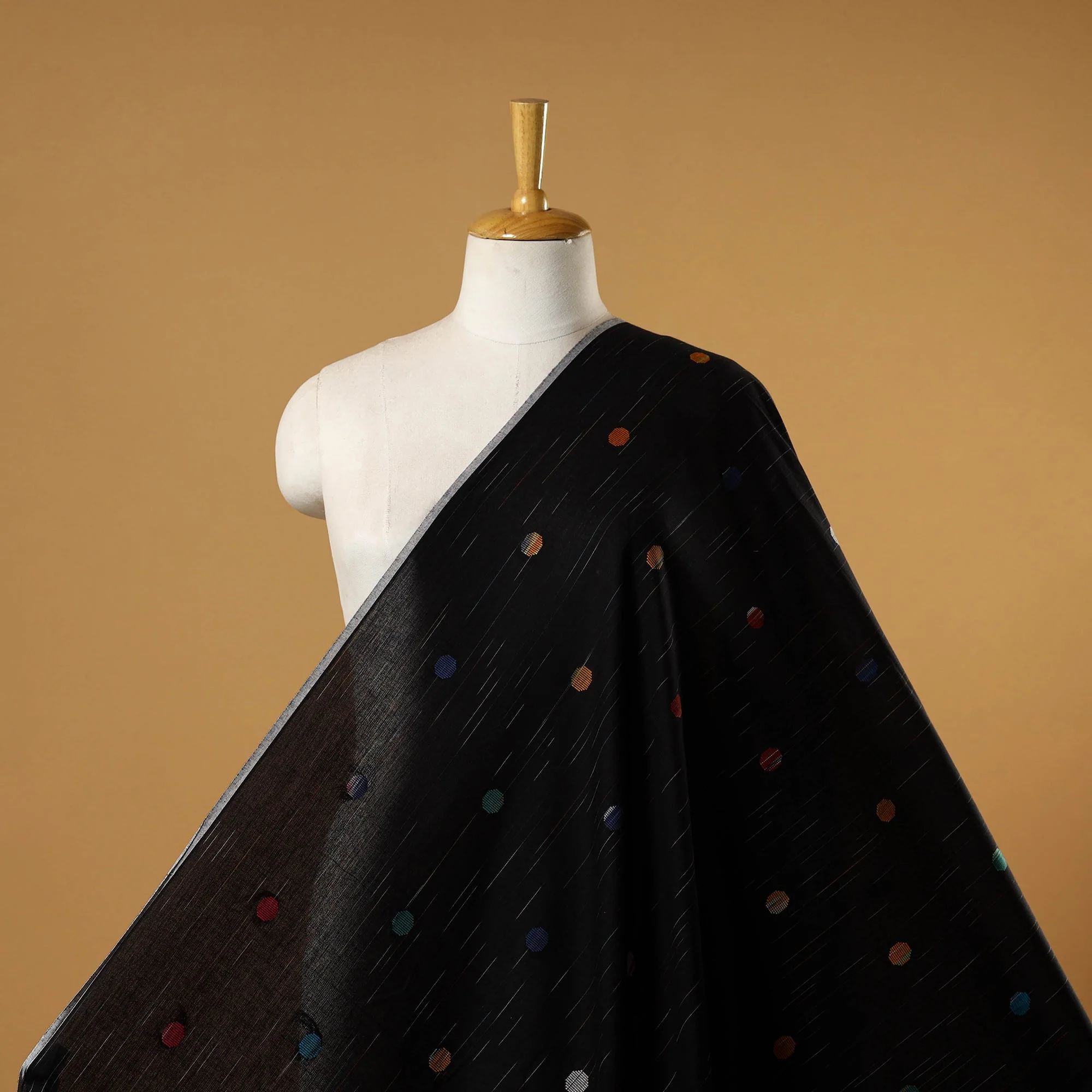 Black - Prewashed Cotton Jacquard Fabric 07
