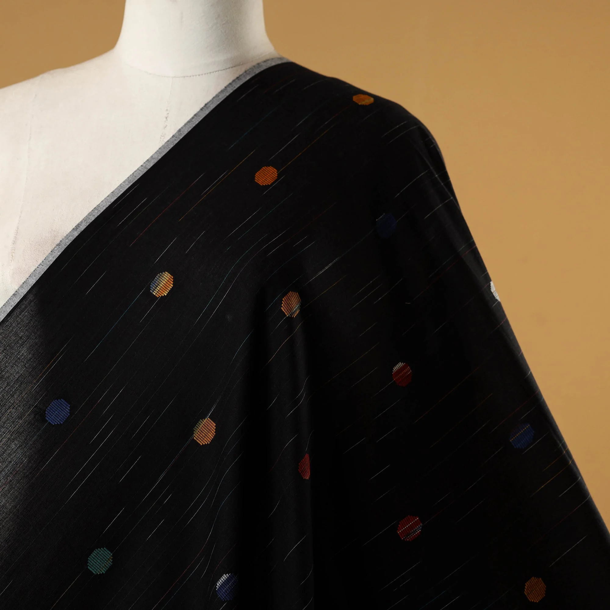Black - Prewashed Cotton Jacquard Fabric 07 - Image 2