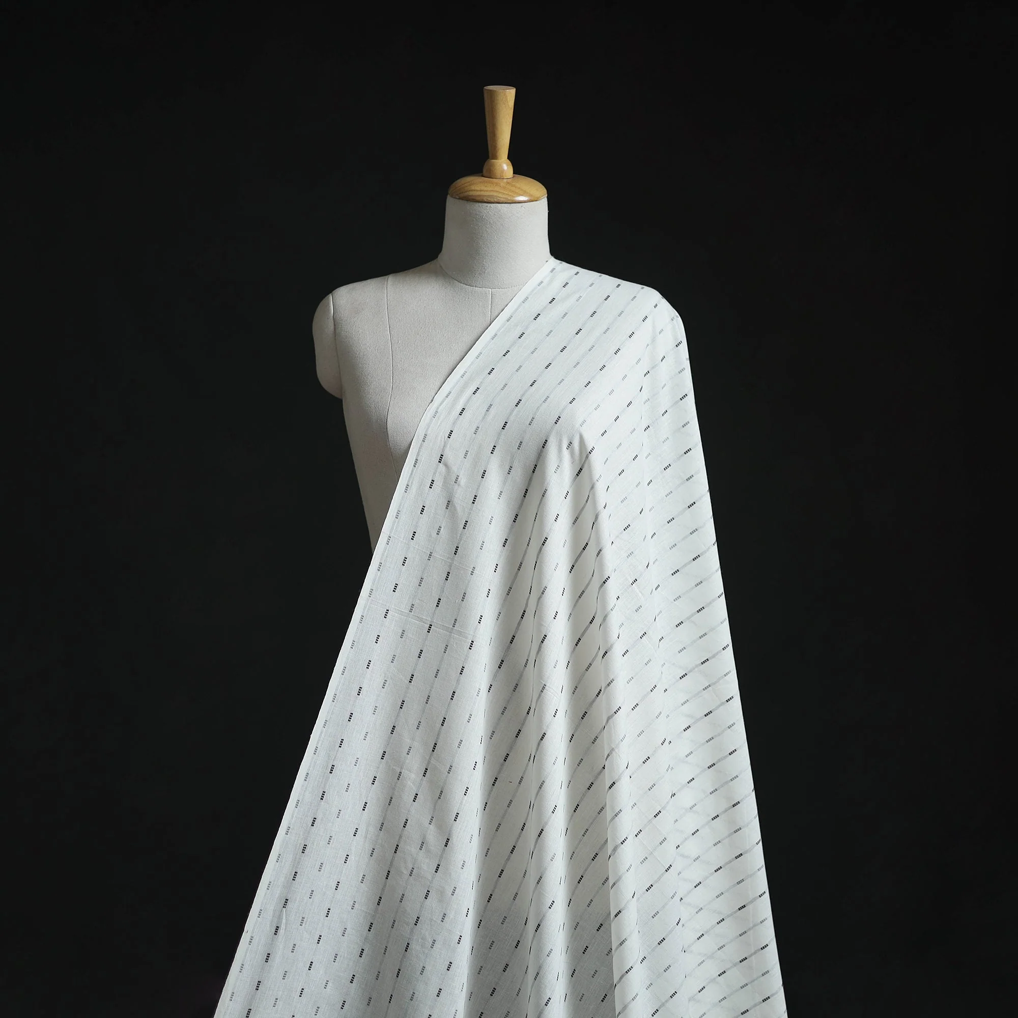 White - Prewashed Cotton Jacquard Fabric 11