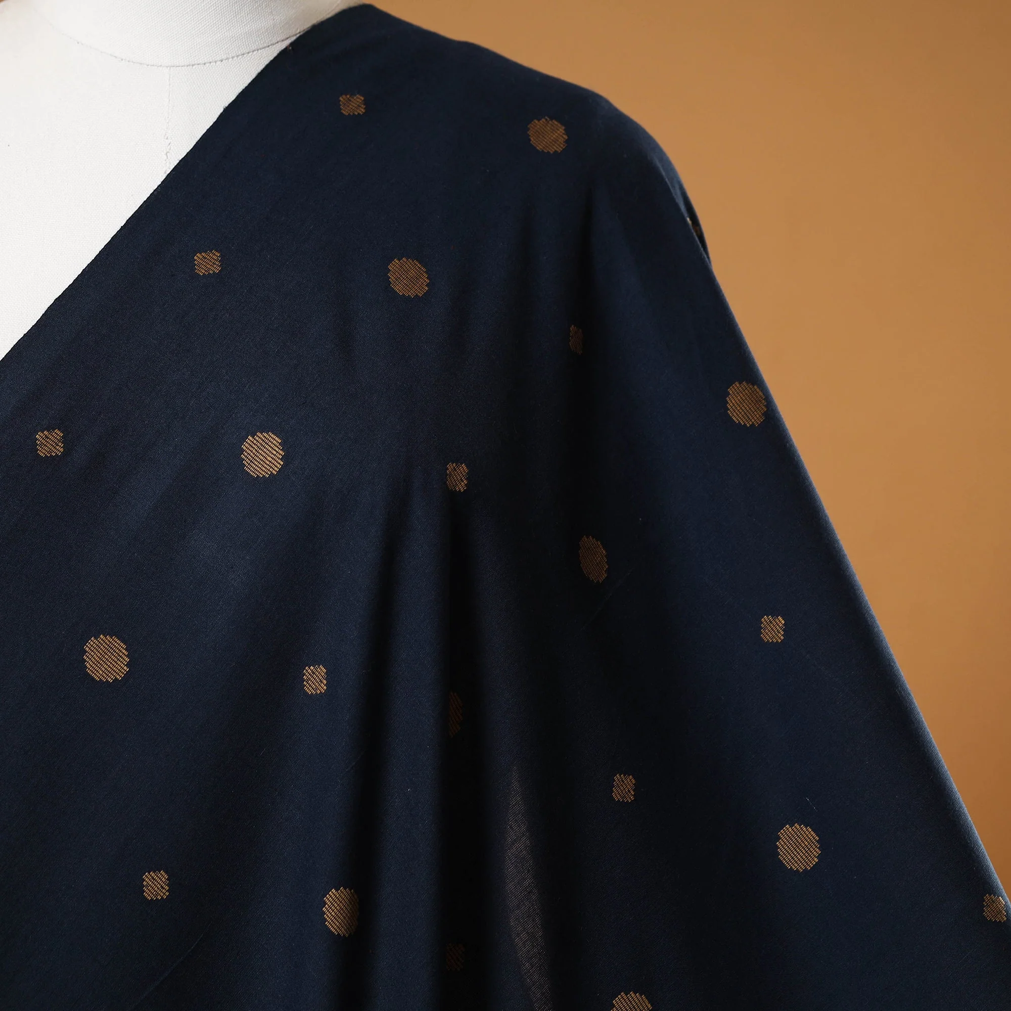 Blue - Prewashed Cotton Jacquard Weave Fabric 29 - Image 2