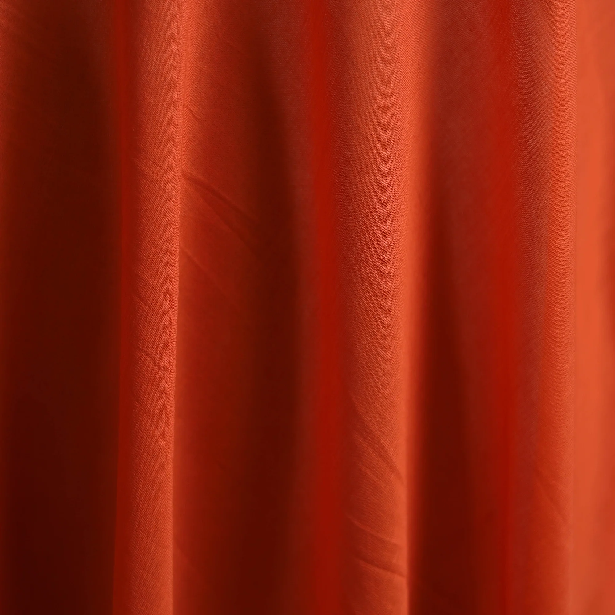 Orange - Prewashed Pure Mul Cotton Plain Fabric 37 - Image 3