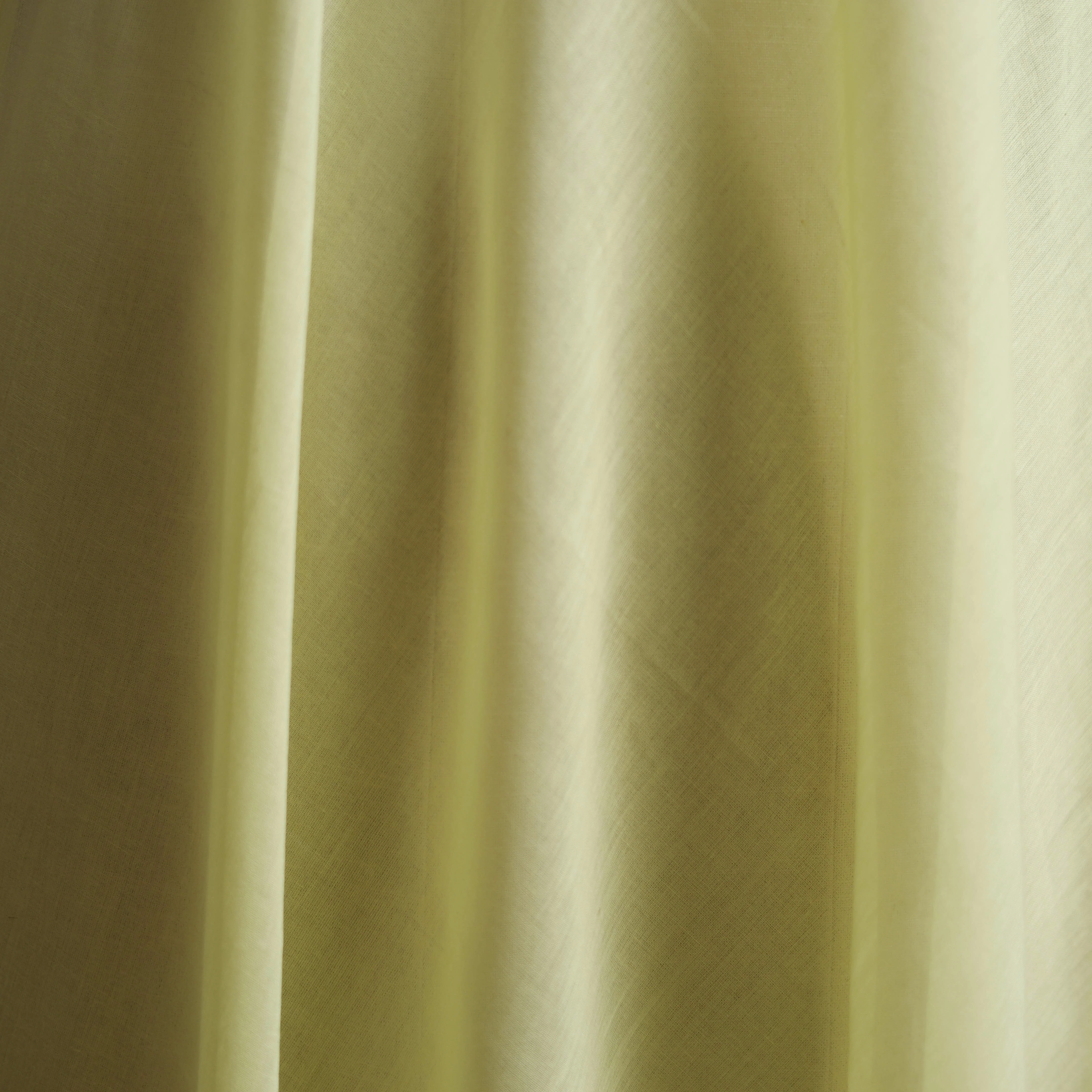 Yellow - Prewashed Pure Mul Cotton Plain Fabric 39 - Image 3