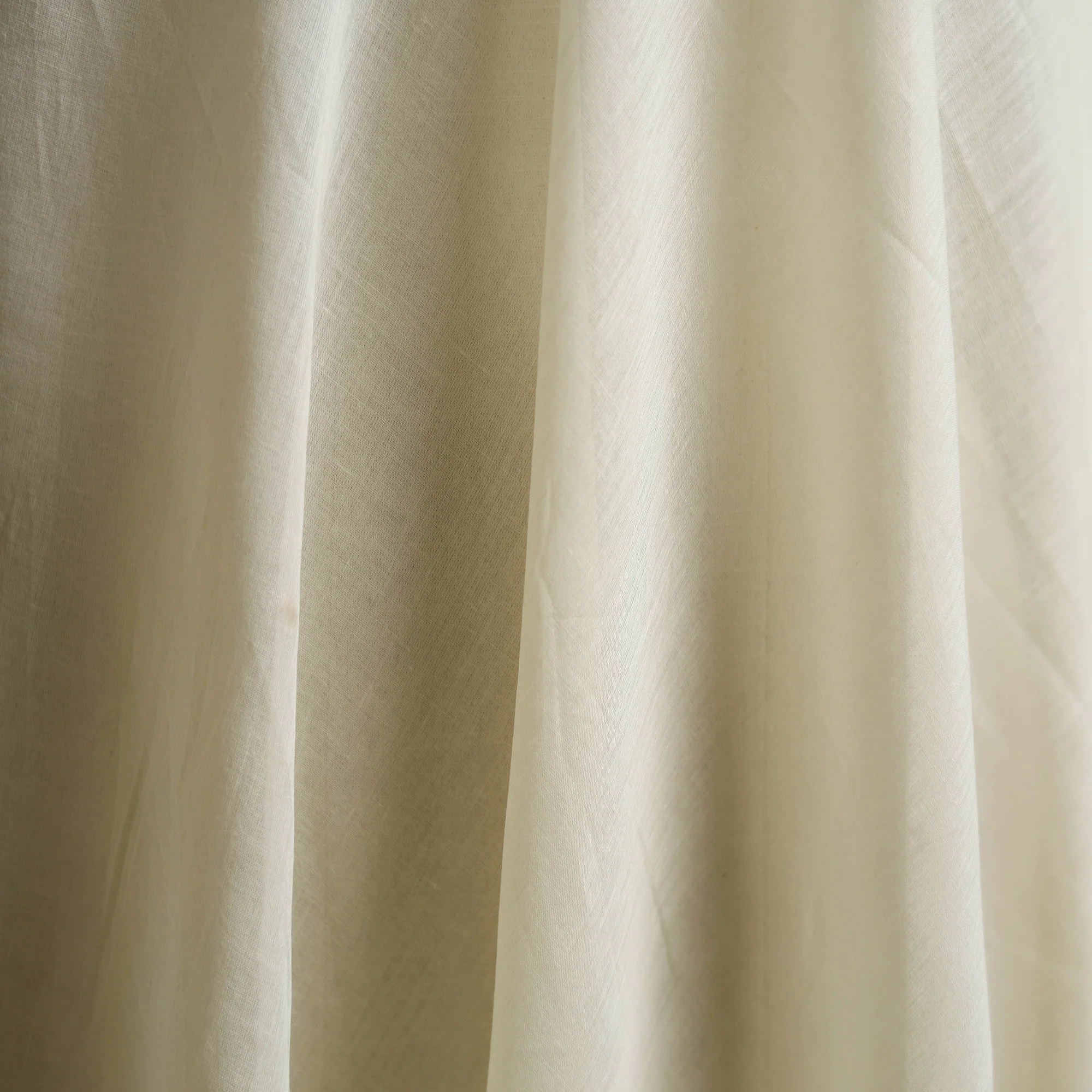 White - Prewashed Pure Mul Cotton Plain Fabric 40 - Image 3