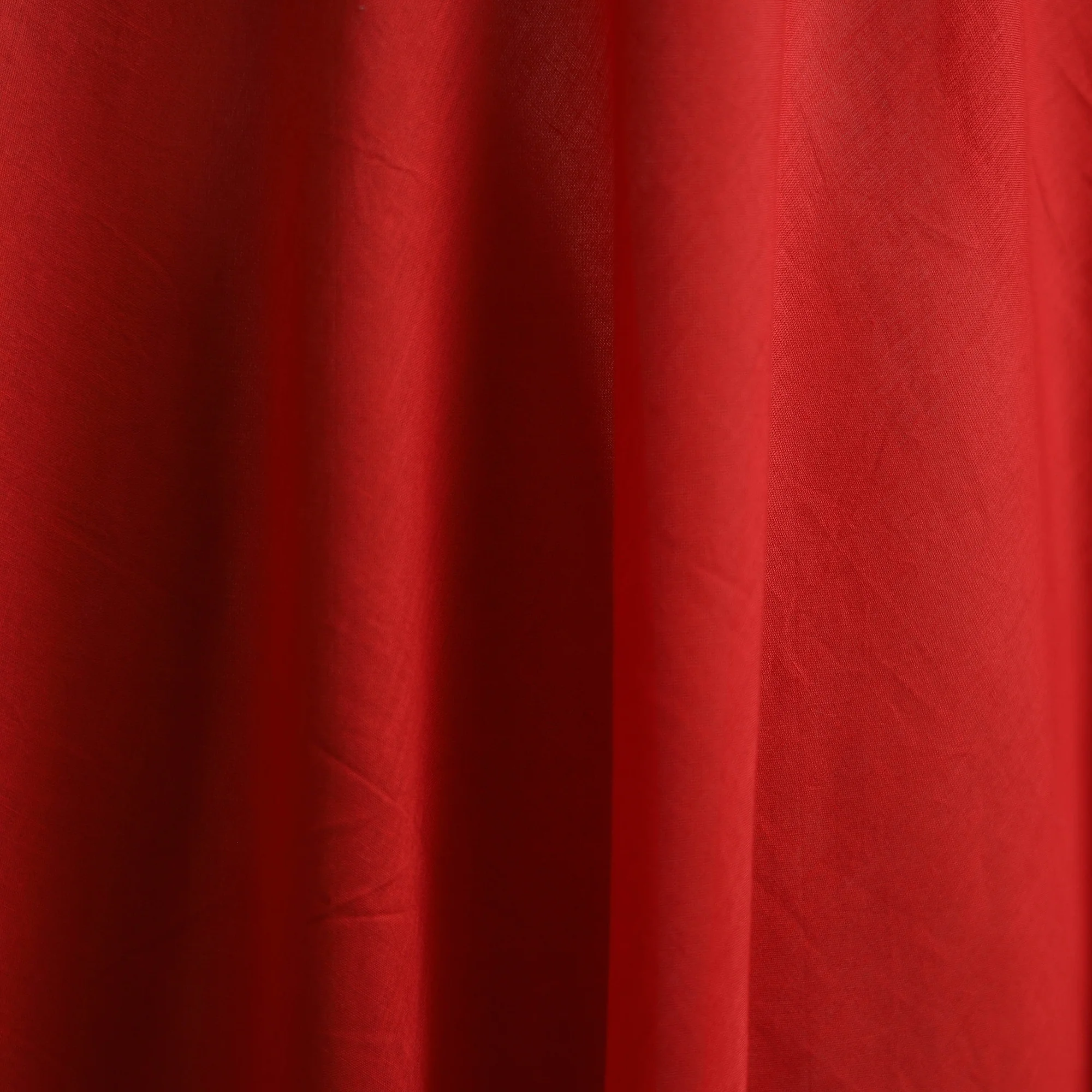 Red - Prewashed Pure Mul Cotton Plain Fabric 41 - Image 3
