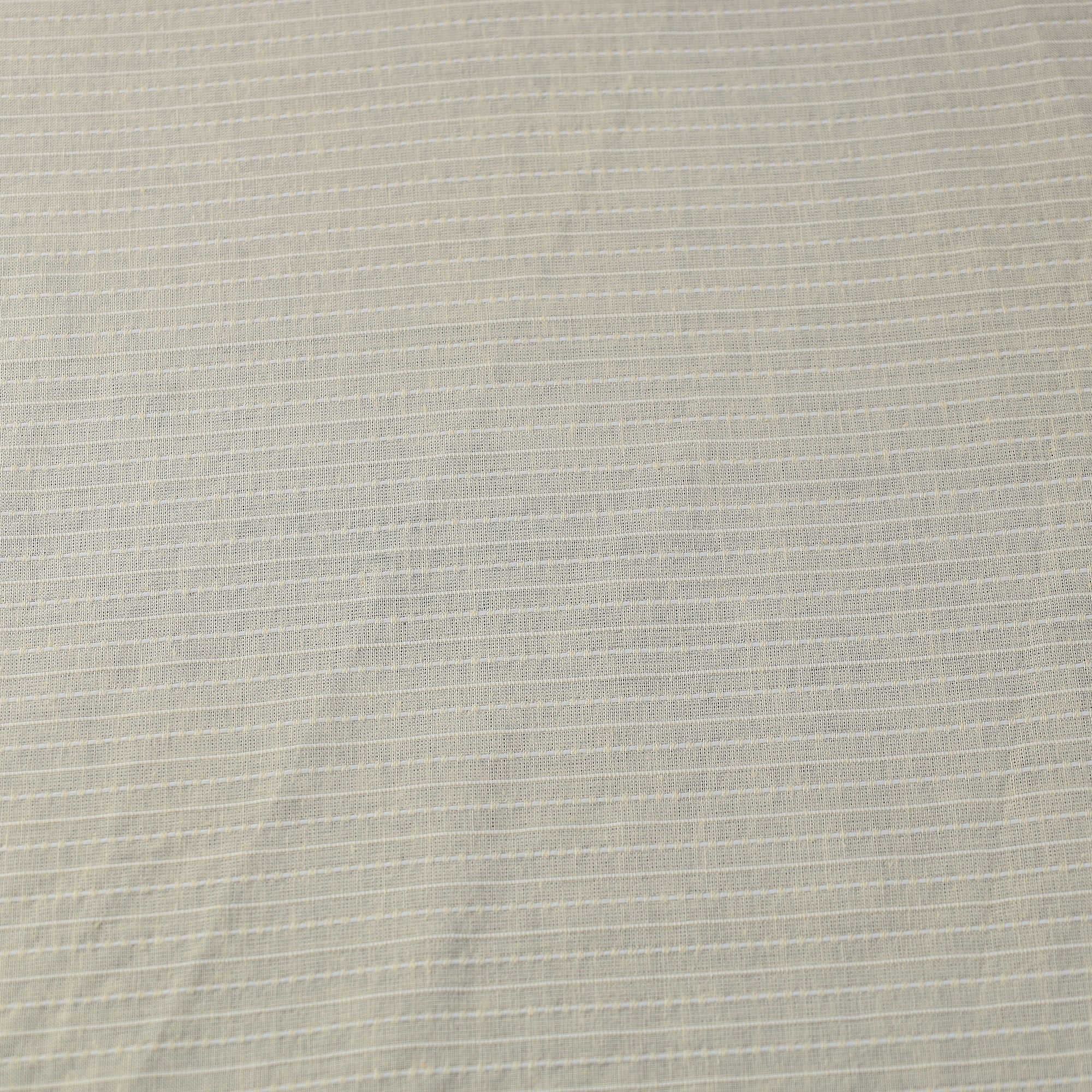Beige - Prewashed Running Stitch Cotton Plain Fabric 02 - Image 4
