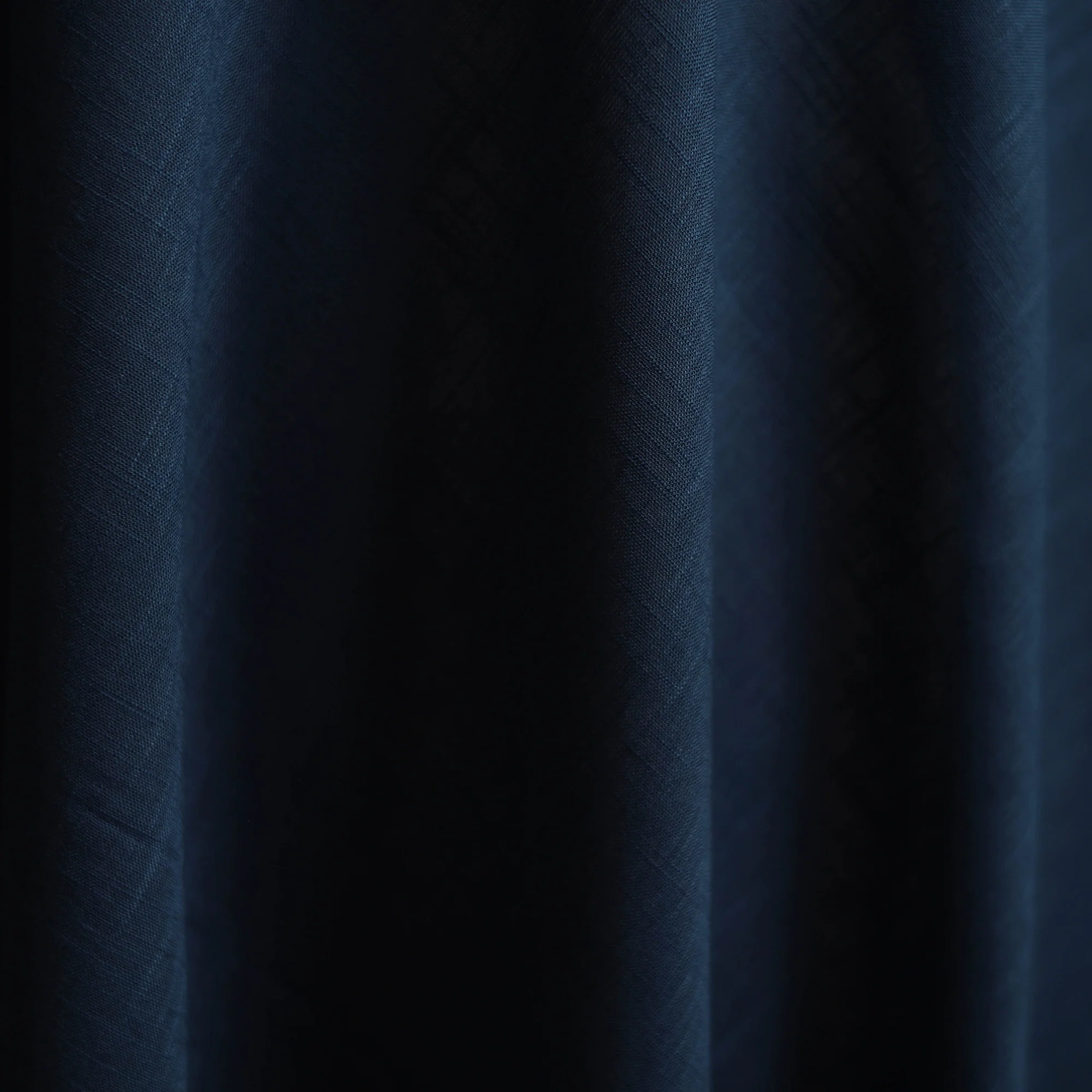 Blue - Prewashed Slub Cotton Plain Fabric 47 - Image 3