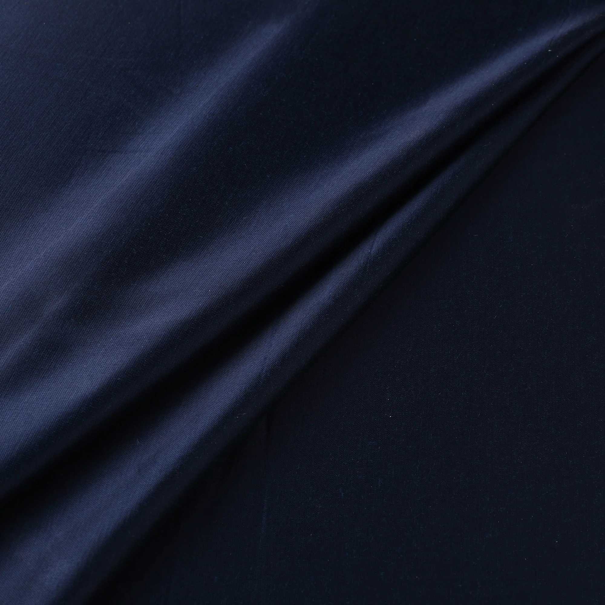 Blue - Pure Mashru Silk Plain Fabric (Width - 46 in) 05 - Image 3
