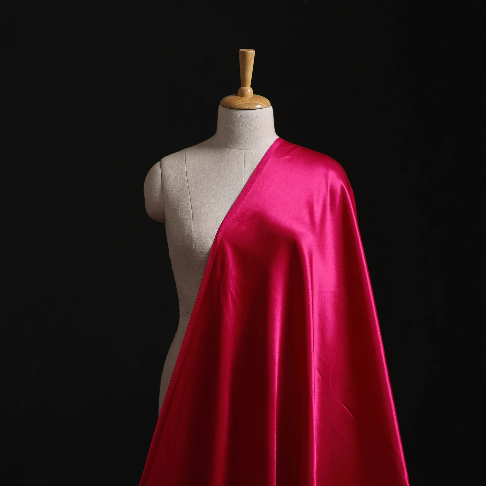 Pure Mashru Silk Plain Fabric (Width - 46 in) 05 - Image 2