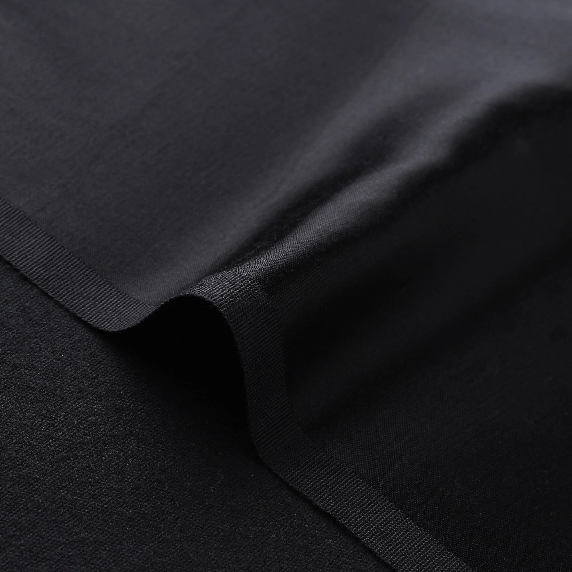 Black - Pure Mashru Silk Plain Fabric (Width - 46 in) 10 - Image 4