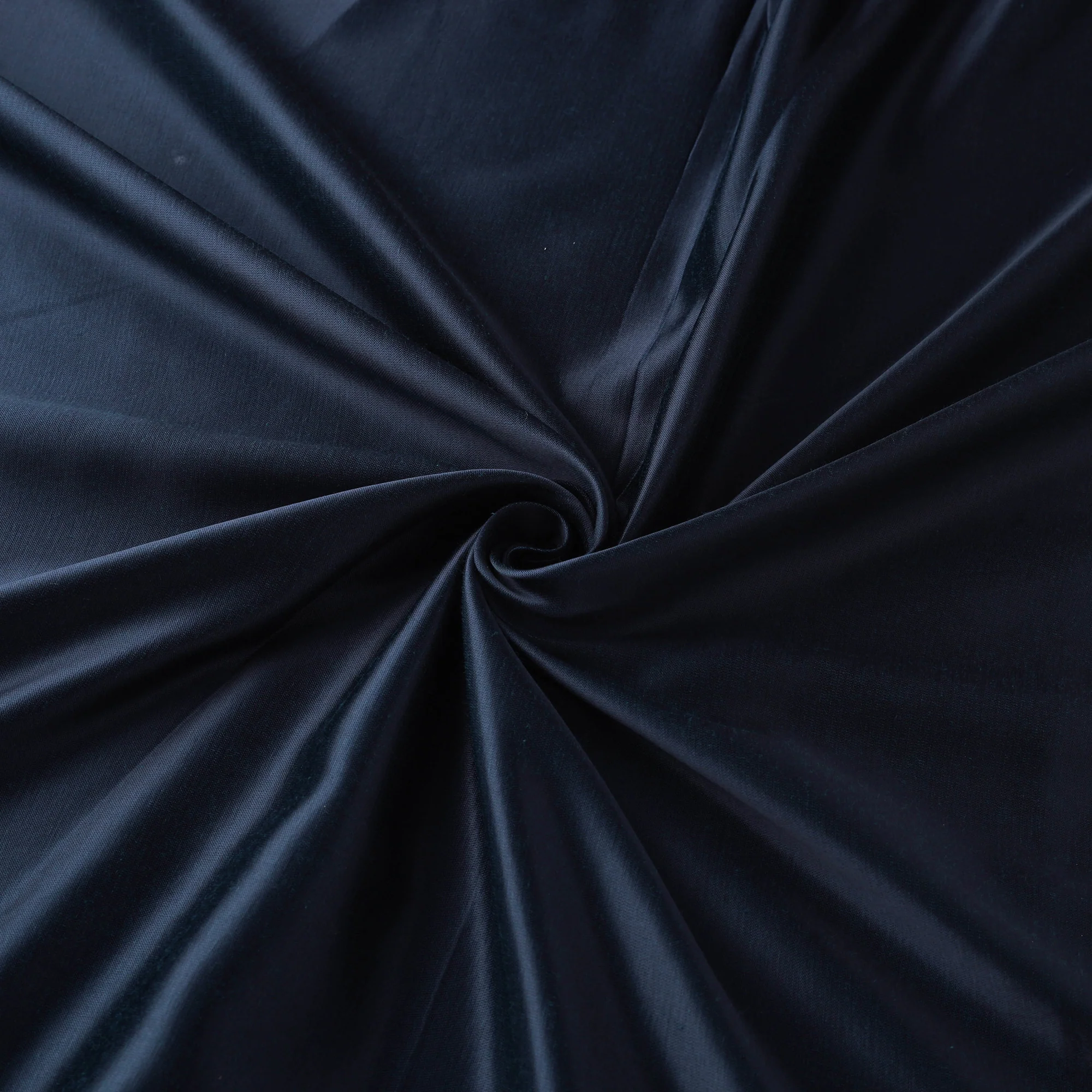 Blue - Pure Mashru Silk Plain Fabric (Width - 46 in) 11 - Image 3