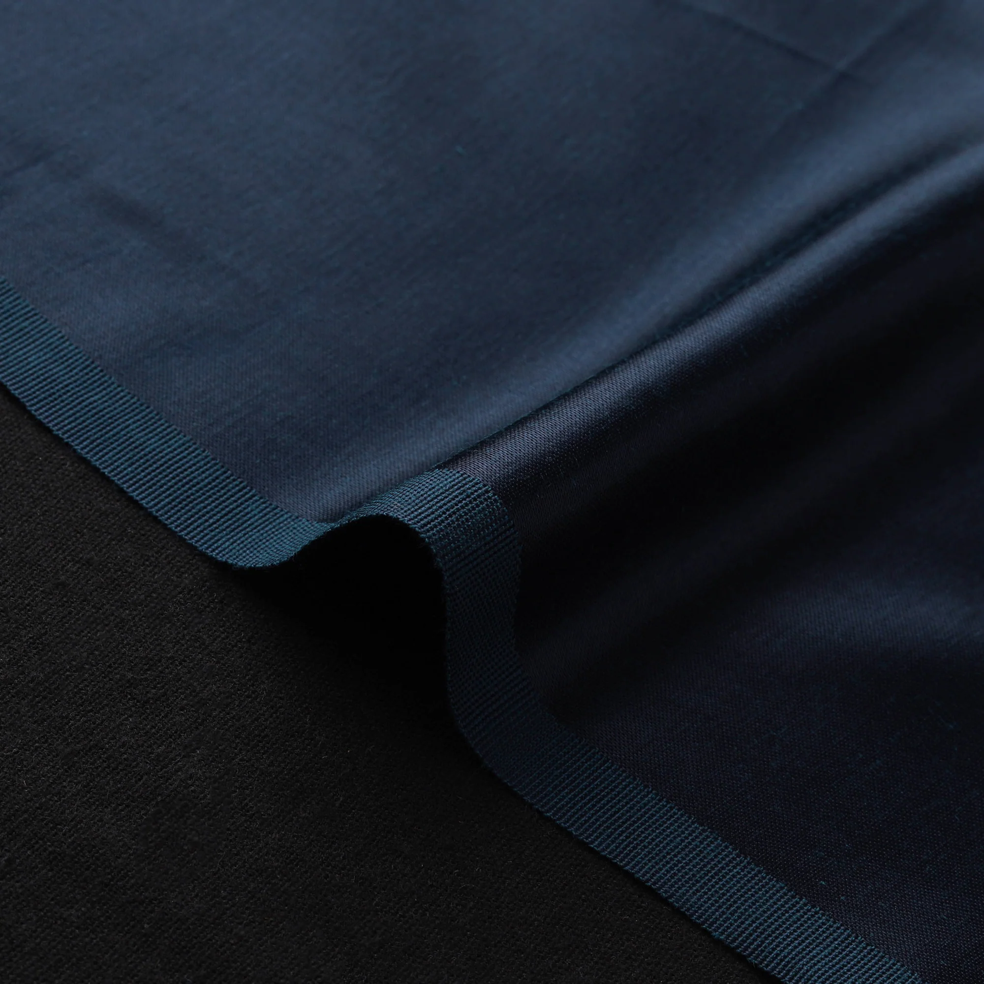 Blue - Pure Mashru Silk Plain Fabric (Width - 46 in) 11 - Image 4