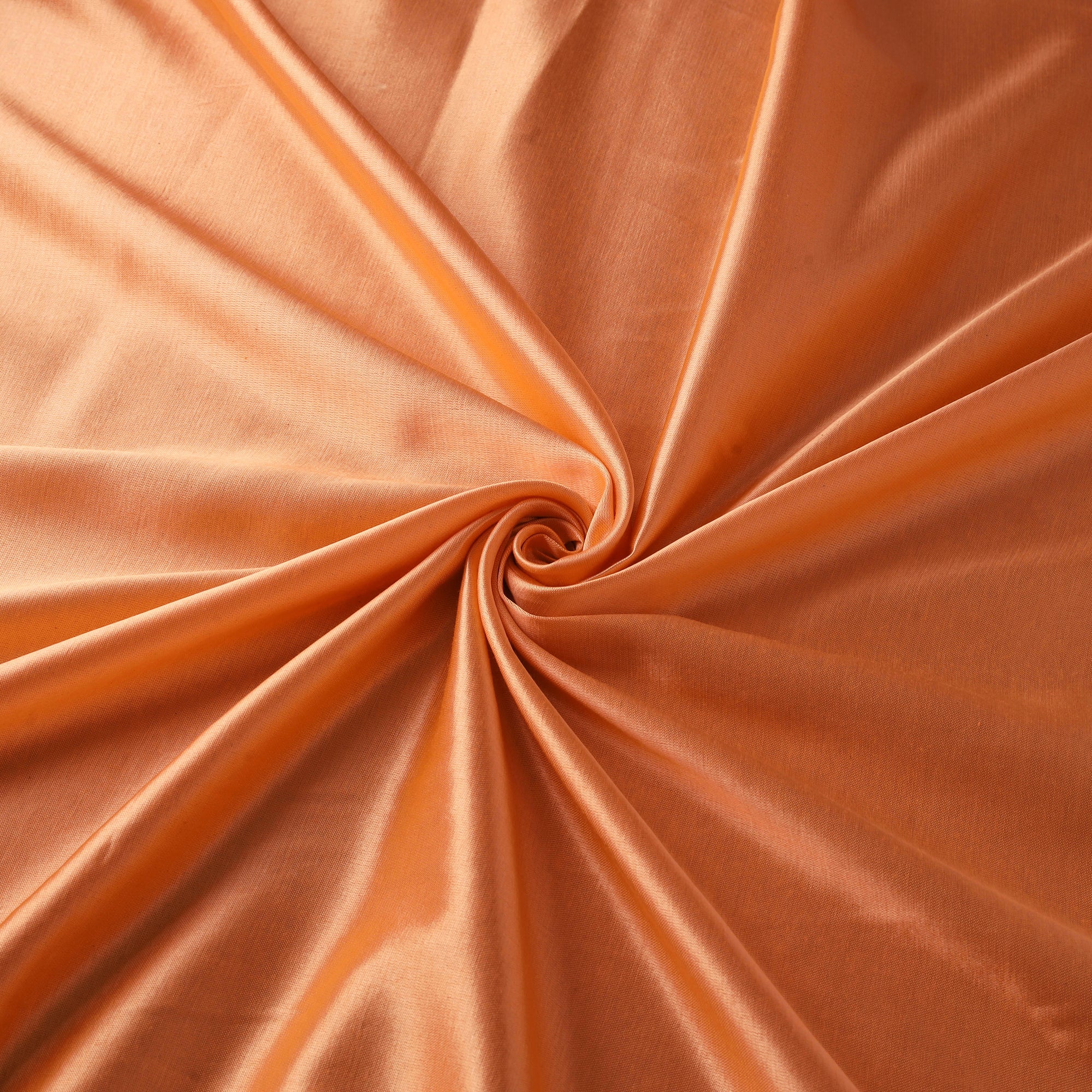 Orange - Pure Mashru Silk Plain Fabric (Width - 46 in) 12 - Image 3