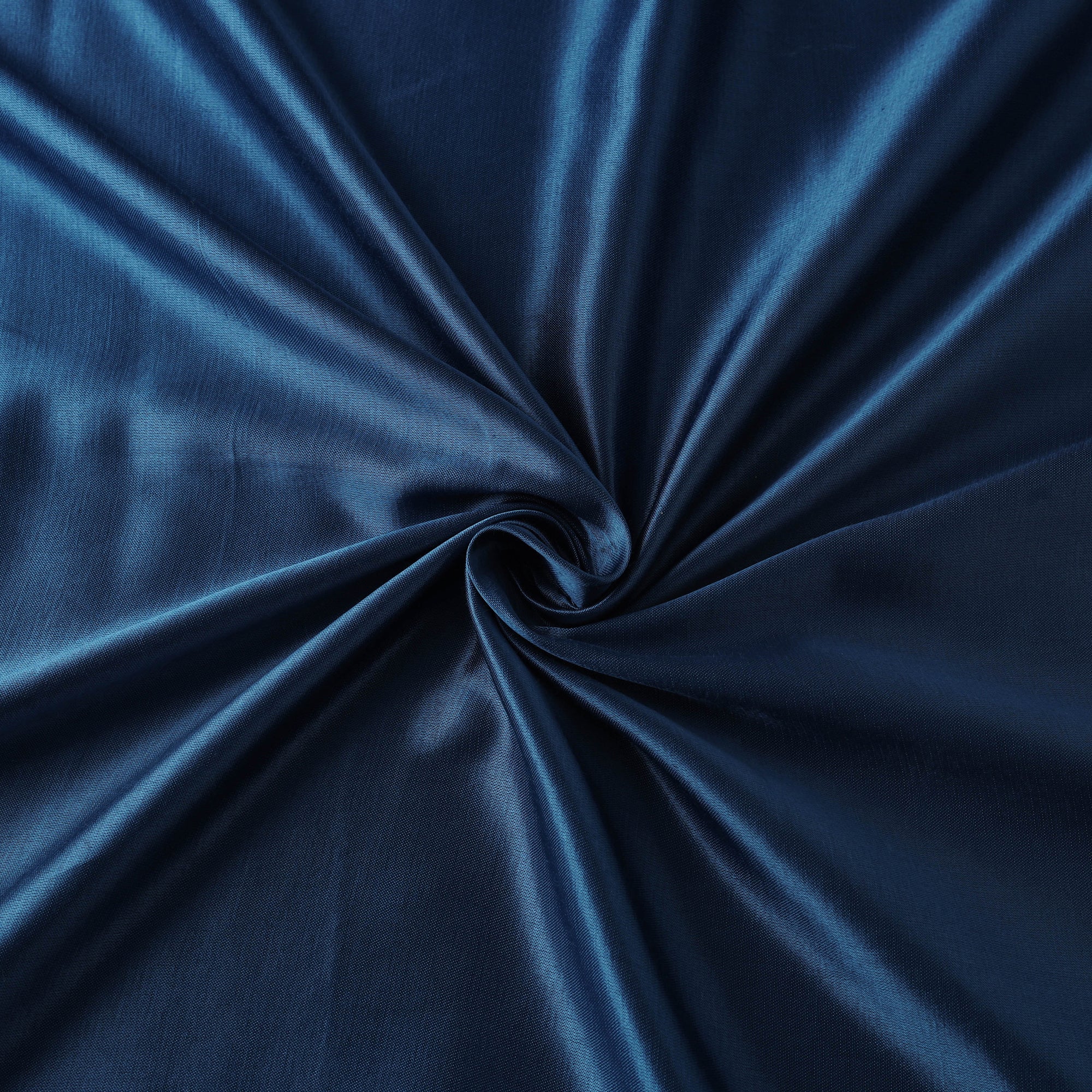 Blue - Pure Mashru Silk Plain Fabric (Width - 46 in) 13 - Image 3