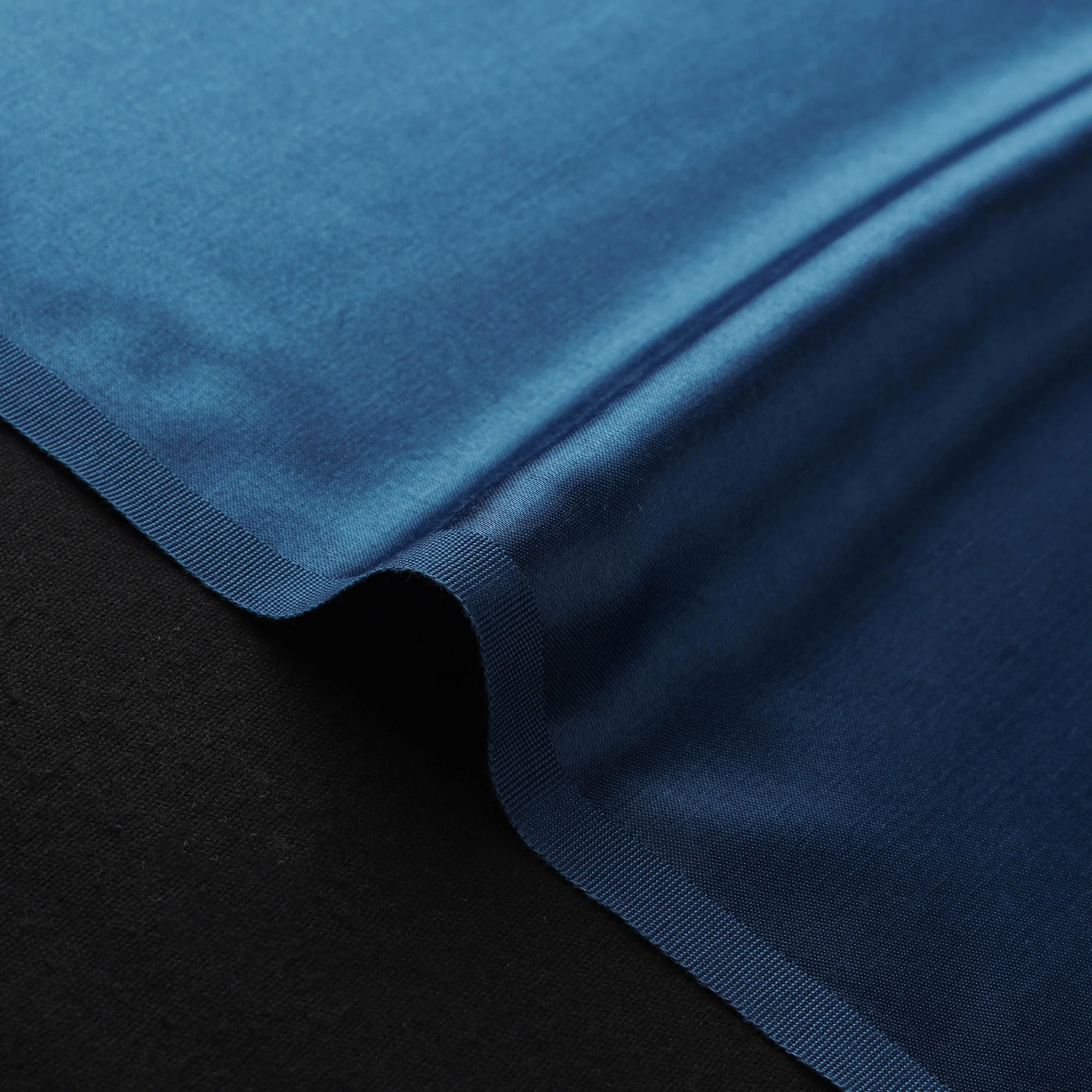 Blue - Pure Mashru Silk Plain Fabric (Width - 46 in) 13 - Image 4