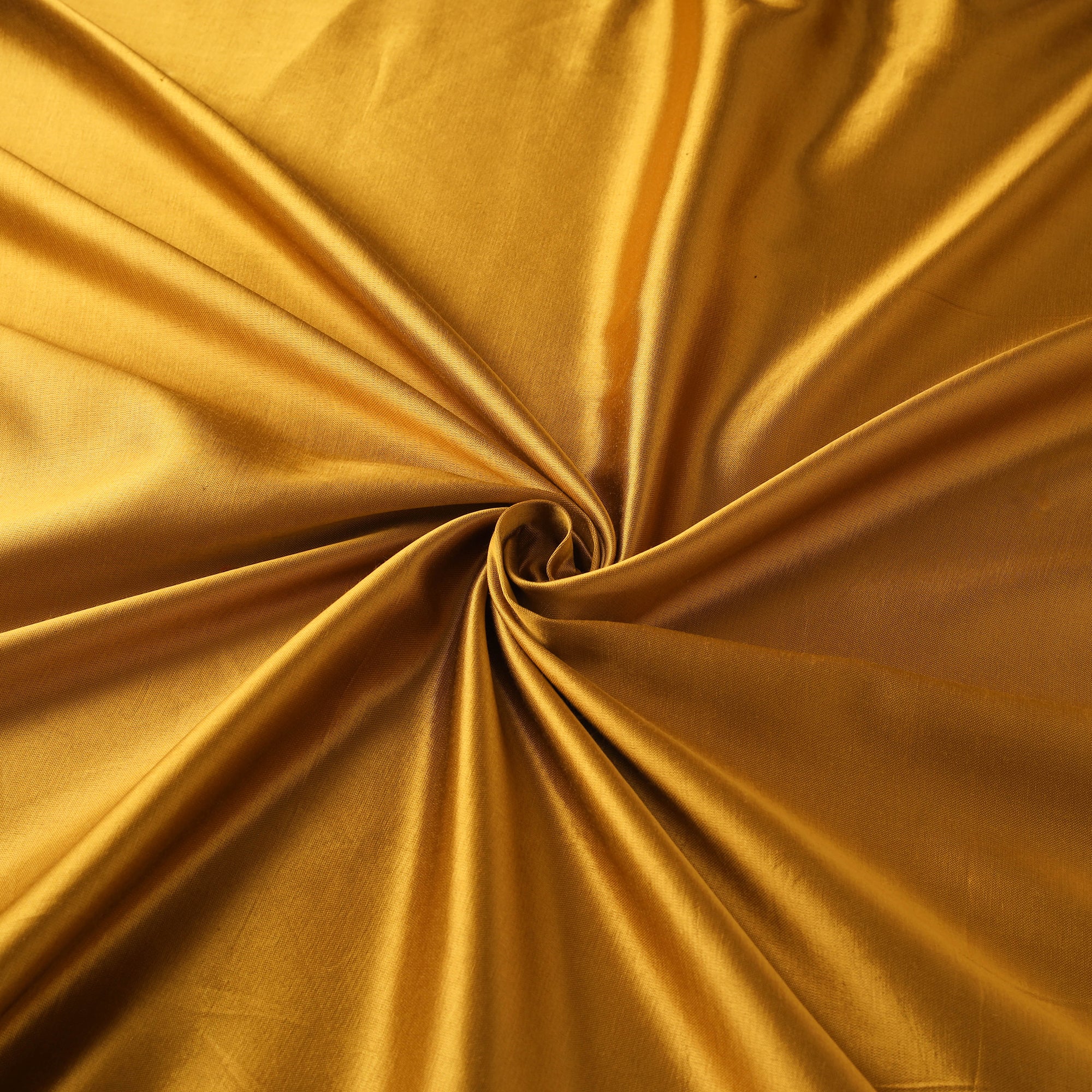 Yellow - Pure Mashru Silk Plain Fabric (Width - 46 in) 14 - Image 3