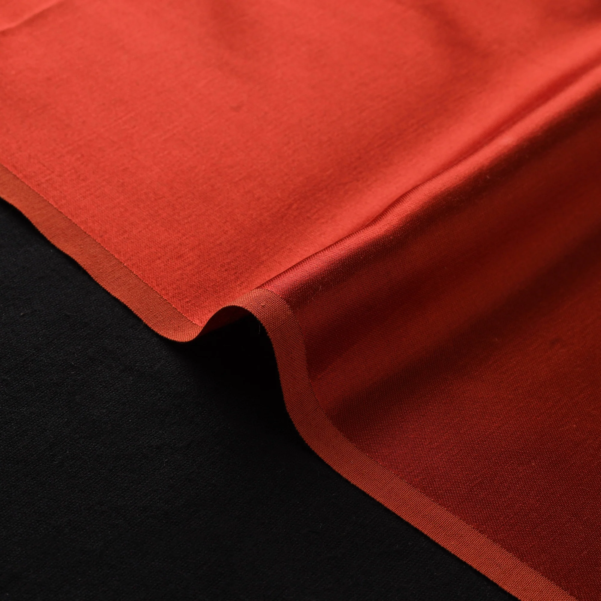 Red - Pure Mashru Silk Plain Fabric (Width - 46 in) 17 - Image 4