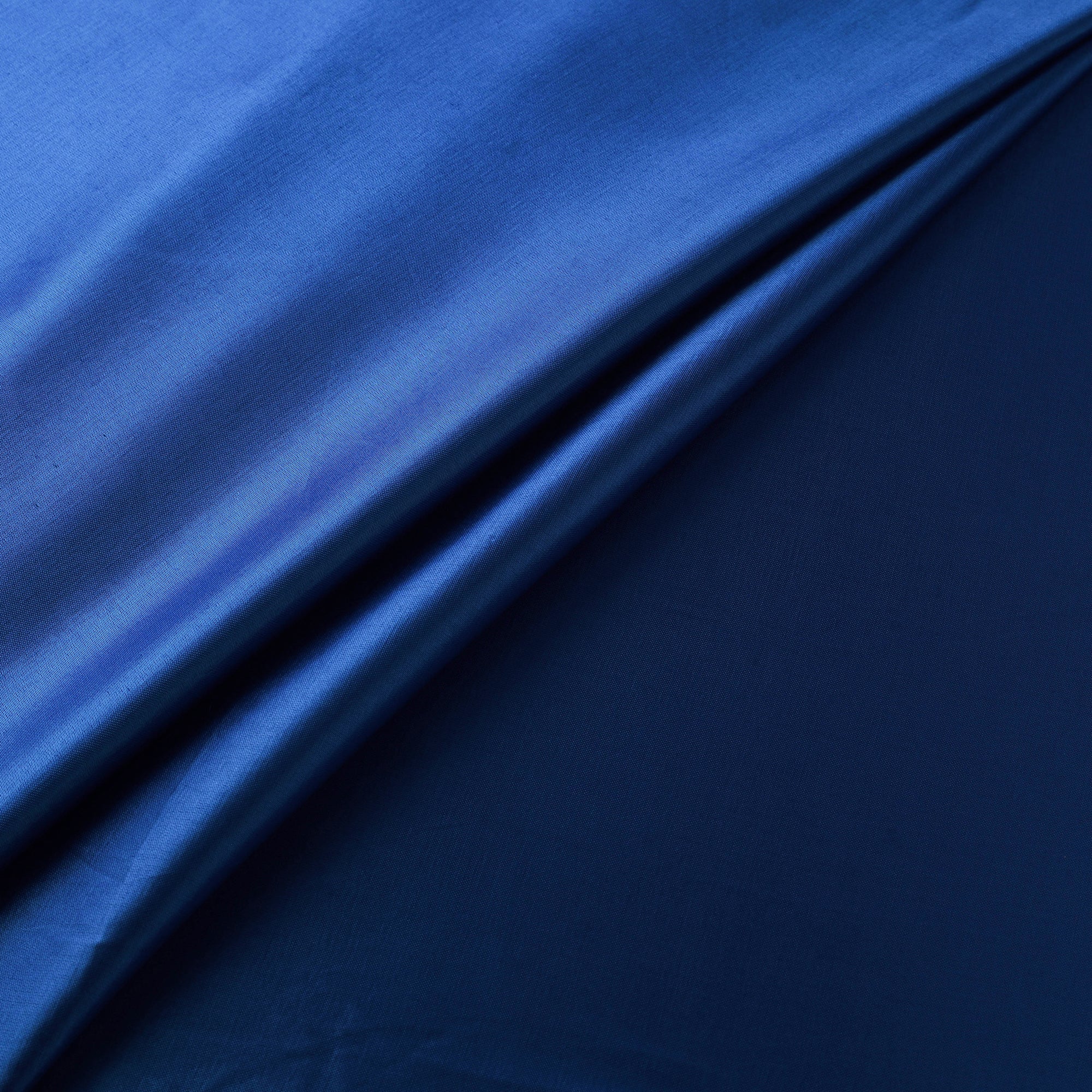 Blue - Pure Mashru Silk Plain Fabric (Width - 46 in) 18 - Image 2
