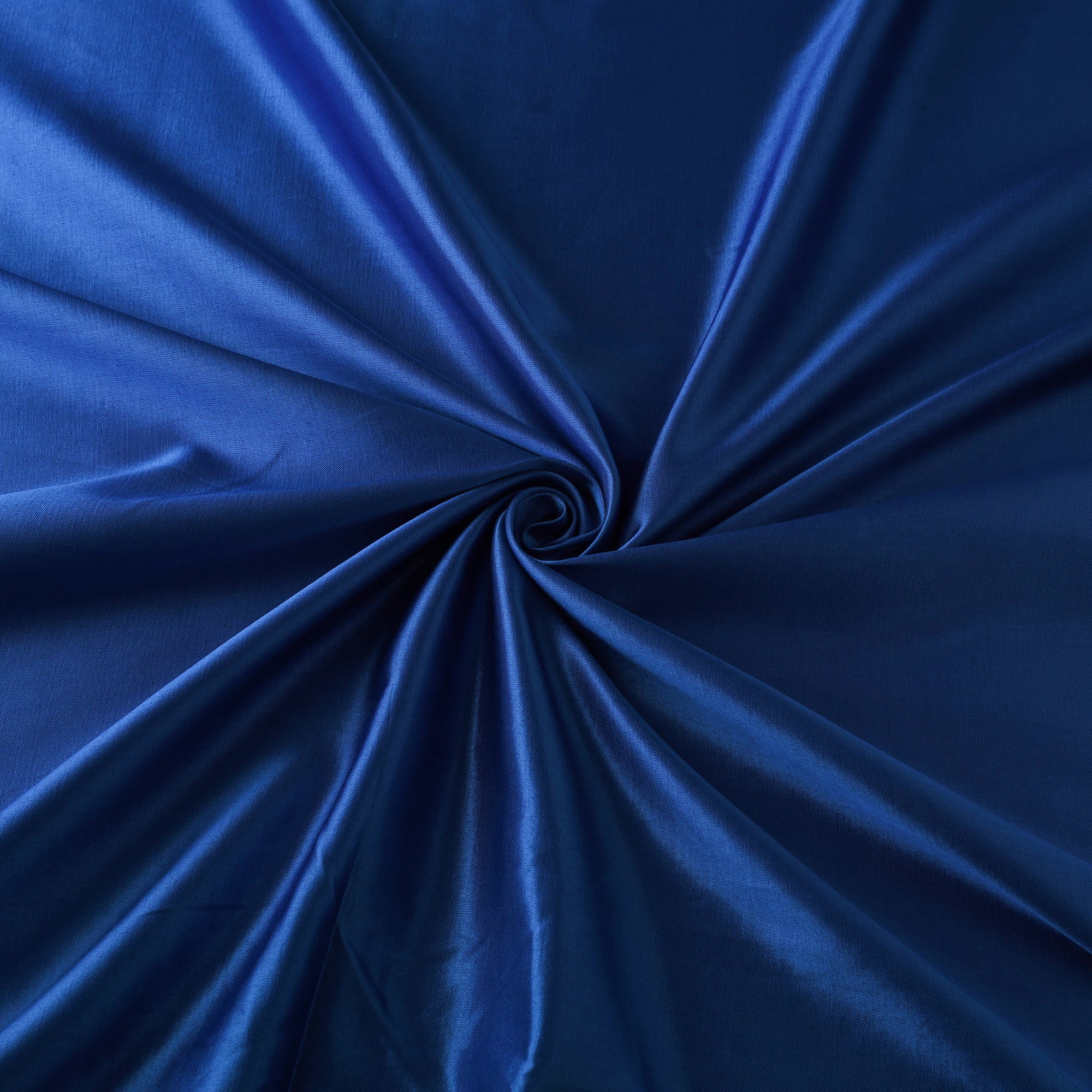 Blue - Pure Mashru Silk Plain Fabric (Width - 46 in) 18 - Image 3